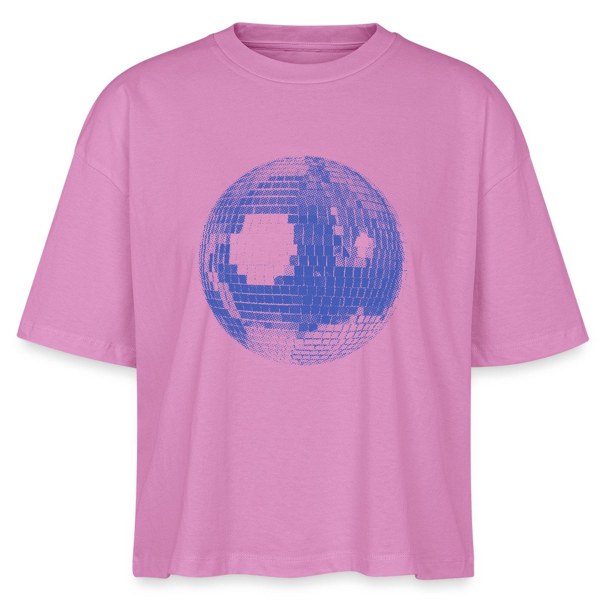 Spreadshirt T-Shirt Disco Ball – Retro Party Vibes Boxy Shirt Damen (1-tlg)