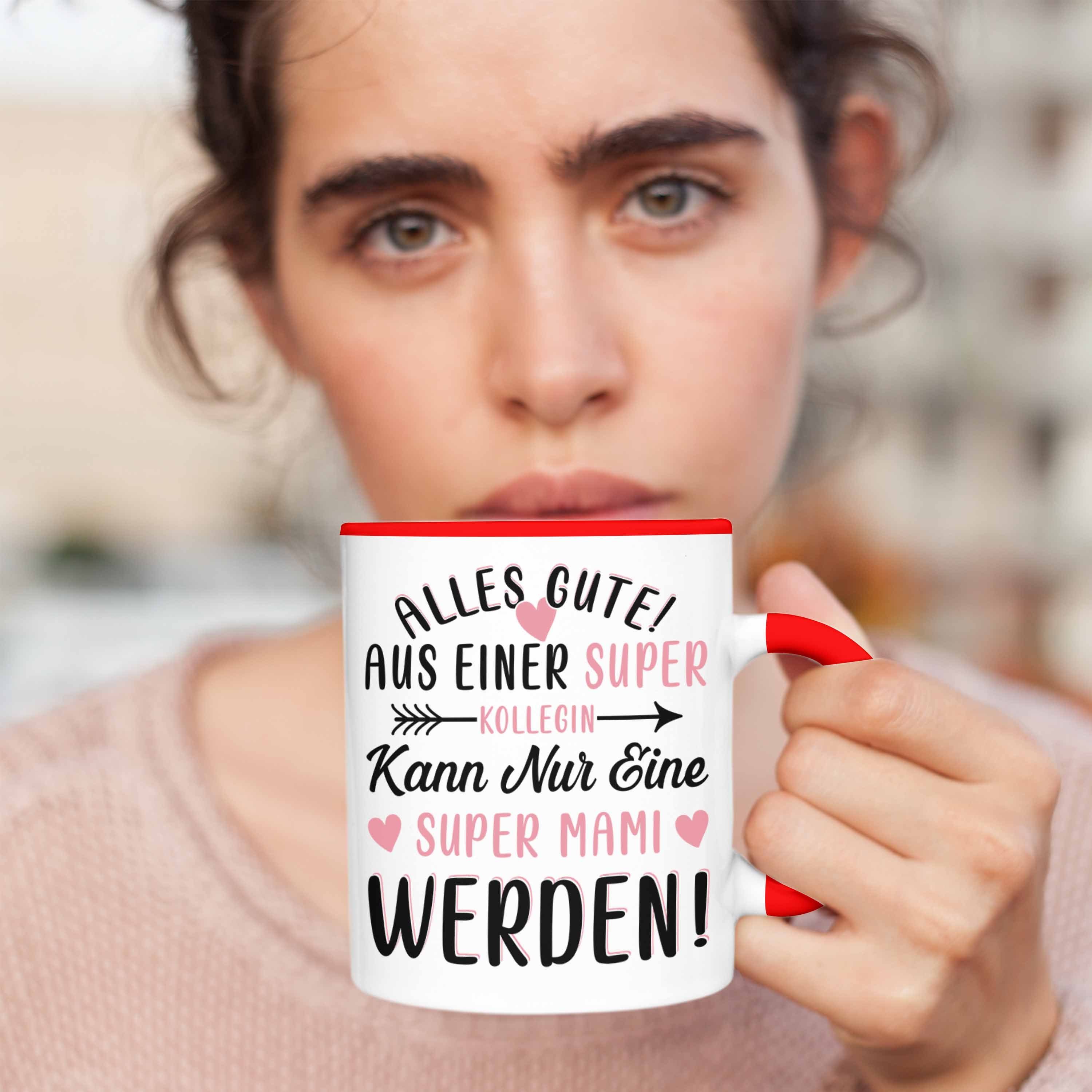 Trendation Tasse Tasse Rot Abschiedsgeschenk Abschied Kollegin Mutterschutz Werden Geschenk