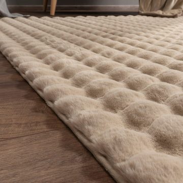 Hochflor-Teppich Arnheim 741, Paco Home, rechteckig, Höhe: 34 mm, Uni Farben, modernes Design, besonders weich, Hoch-Tief Effekt