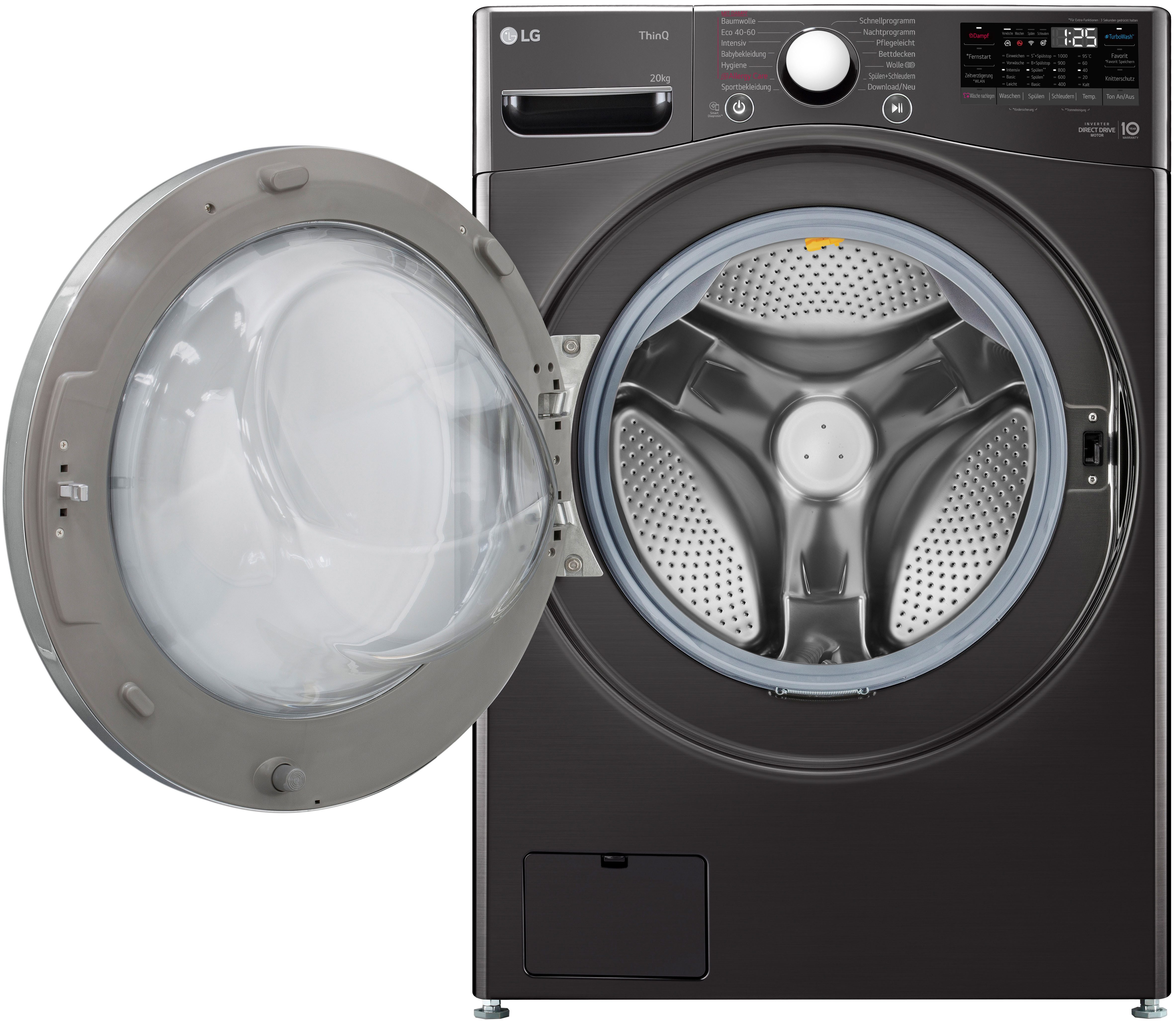 LG Waschmaschine Big Capacity F0WVT202B, 20 kg, 1000 U/min – Bild 4 von 5