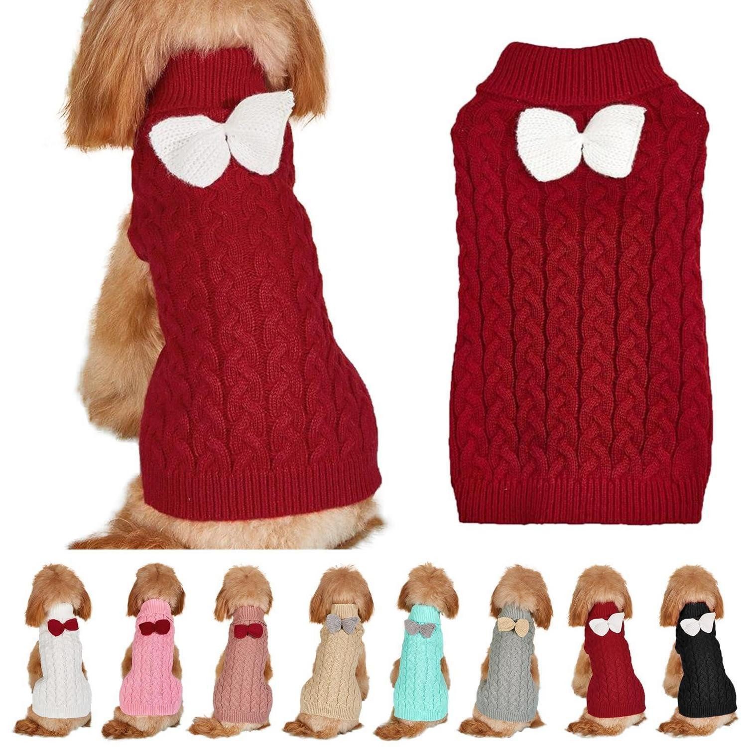 LuxusKollektion Hundepullover Hundepullover Rollkragen Rott M