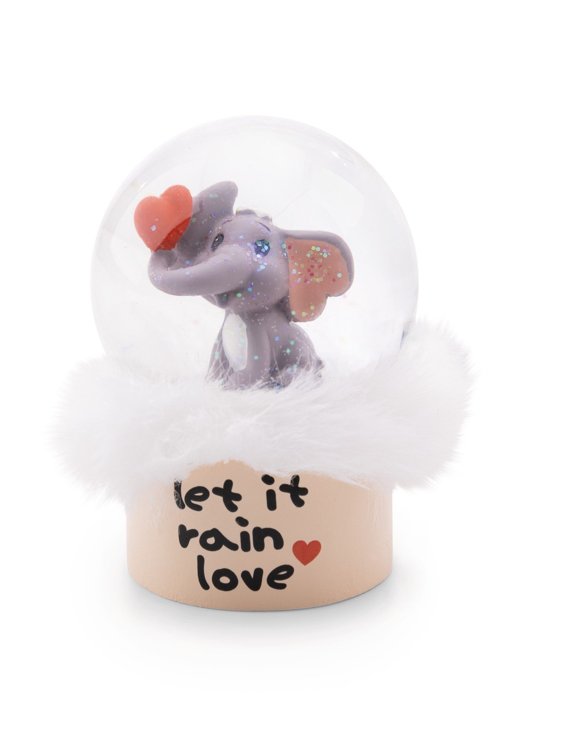 Nici Schneekugel 61497 - Love Elefant dunklegrau, 6,5 cm (1 St)
