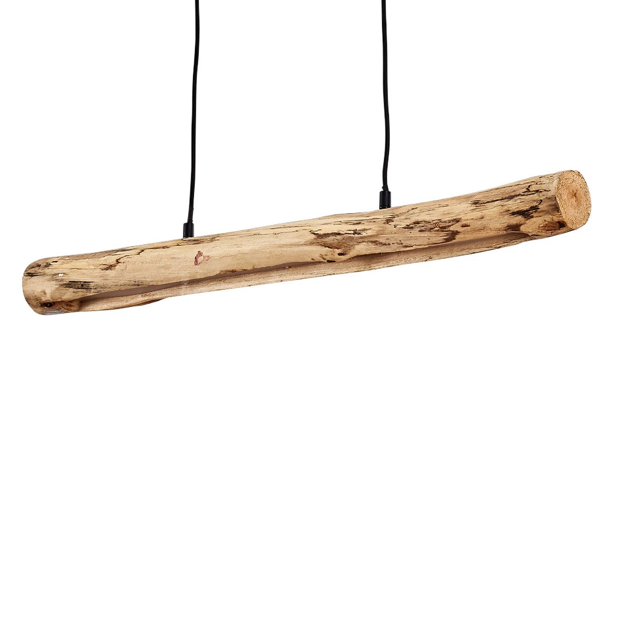 hofstein Pendelleuchte »Licata« dimmbare Hängelampe aus Metall/Holz in Schw günstig online kaufen