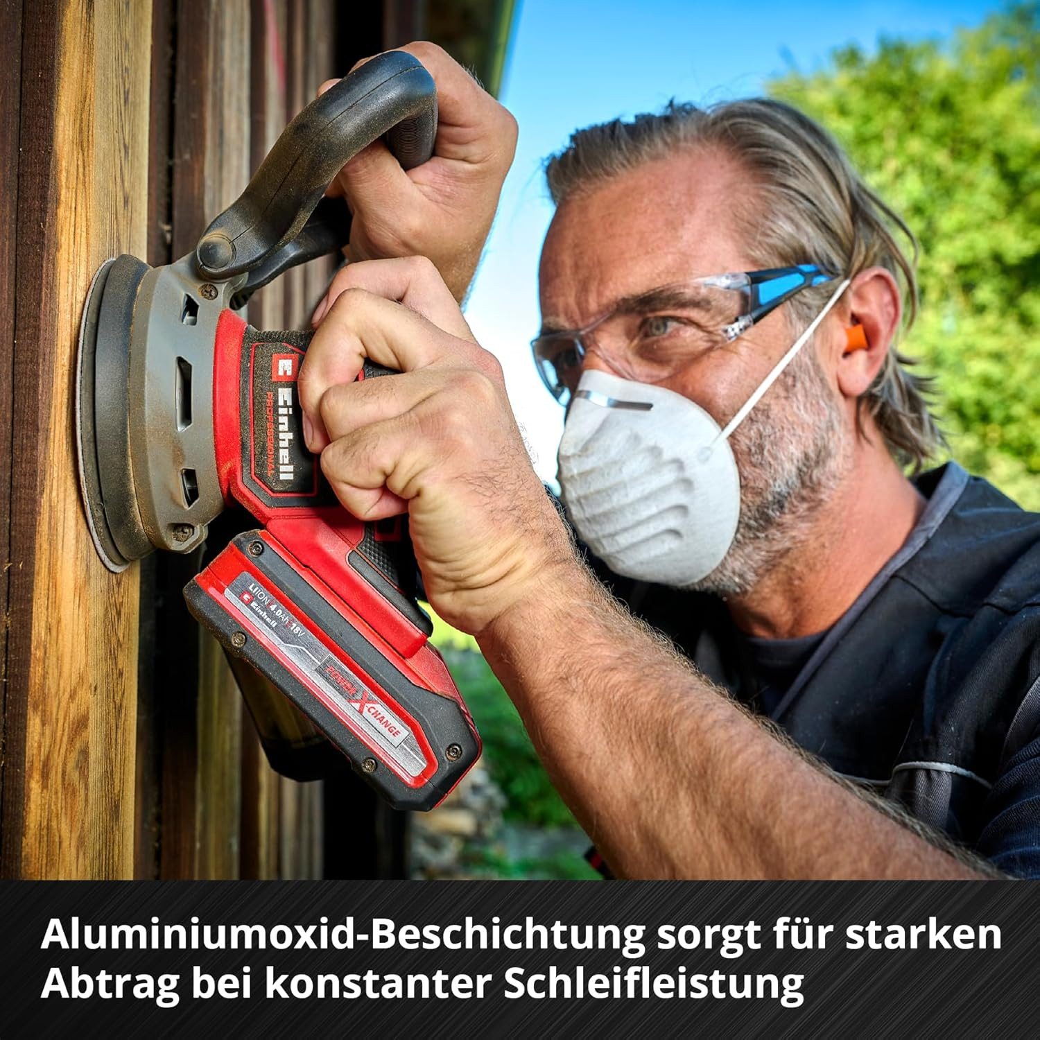 Einhell Schleifpapier, (50 St), Multiloch-Schleifscheibe, Ø 125 mm, K120, 50-tlg. (Klett, Aluminiumoxi