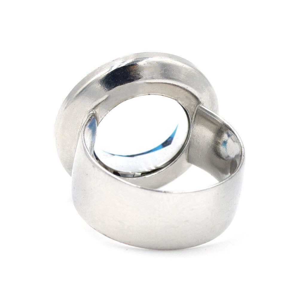 Sergio Engel Fingerring Cosmic Ring 02 Rhodinierter Statement-Ring mit Cosm günstig online kaufen