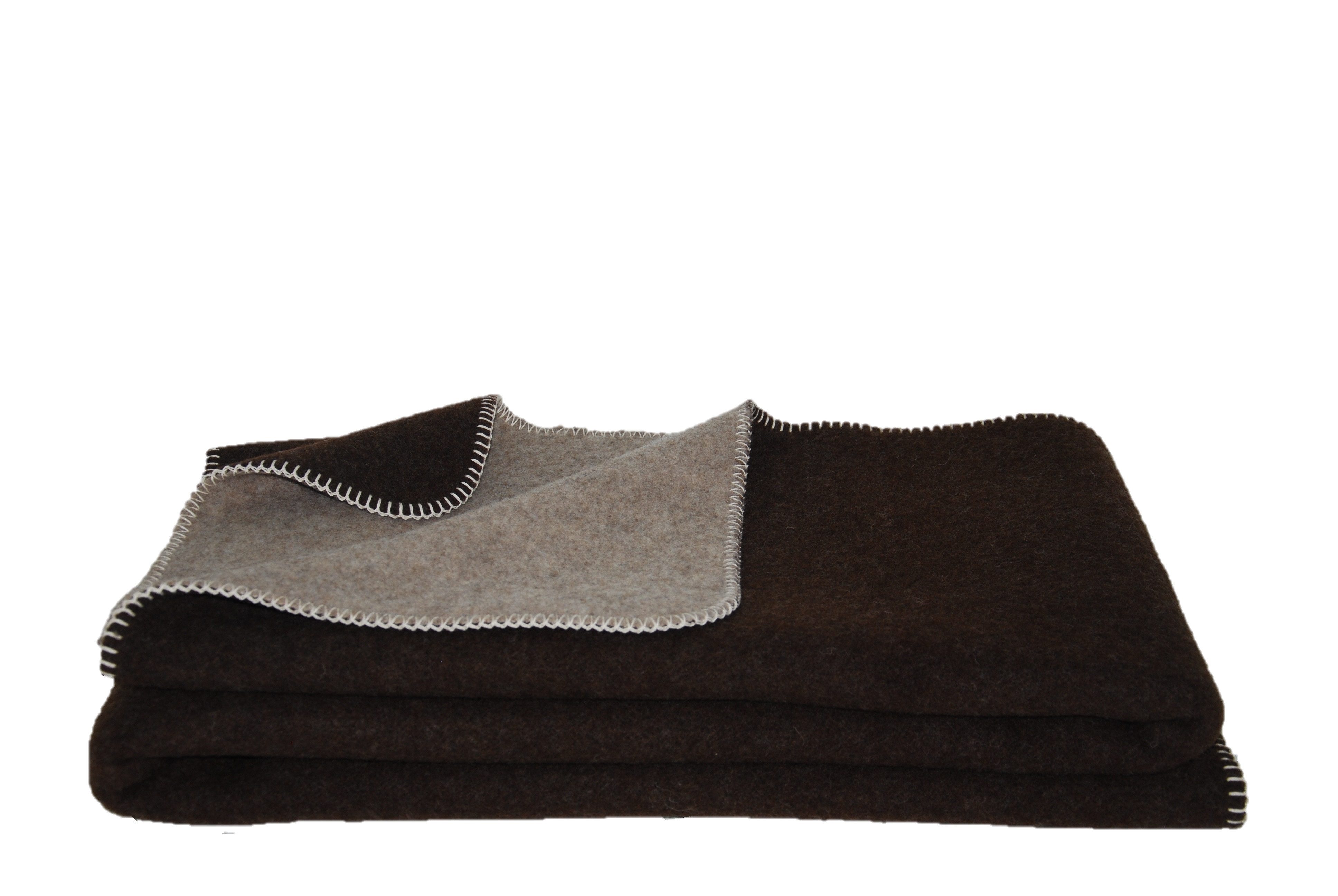 Wolldecke Kuscheldecke Ökolana 100% Schurwolle vom Merinoschaf, Naturbelass günstig online kaufen