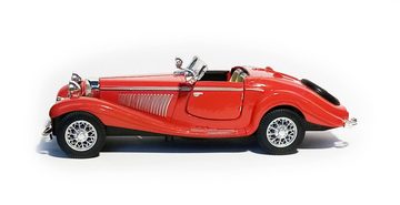 Modellauto Oldtimer Modellauto mit Licht und Sound 1:28 Metall Alloy Modell Auto Spielzeugauto Kinder Geschenk 92 (Rot)