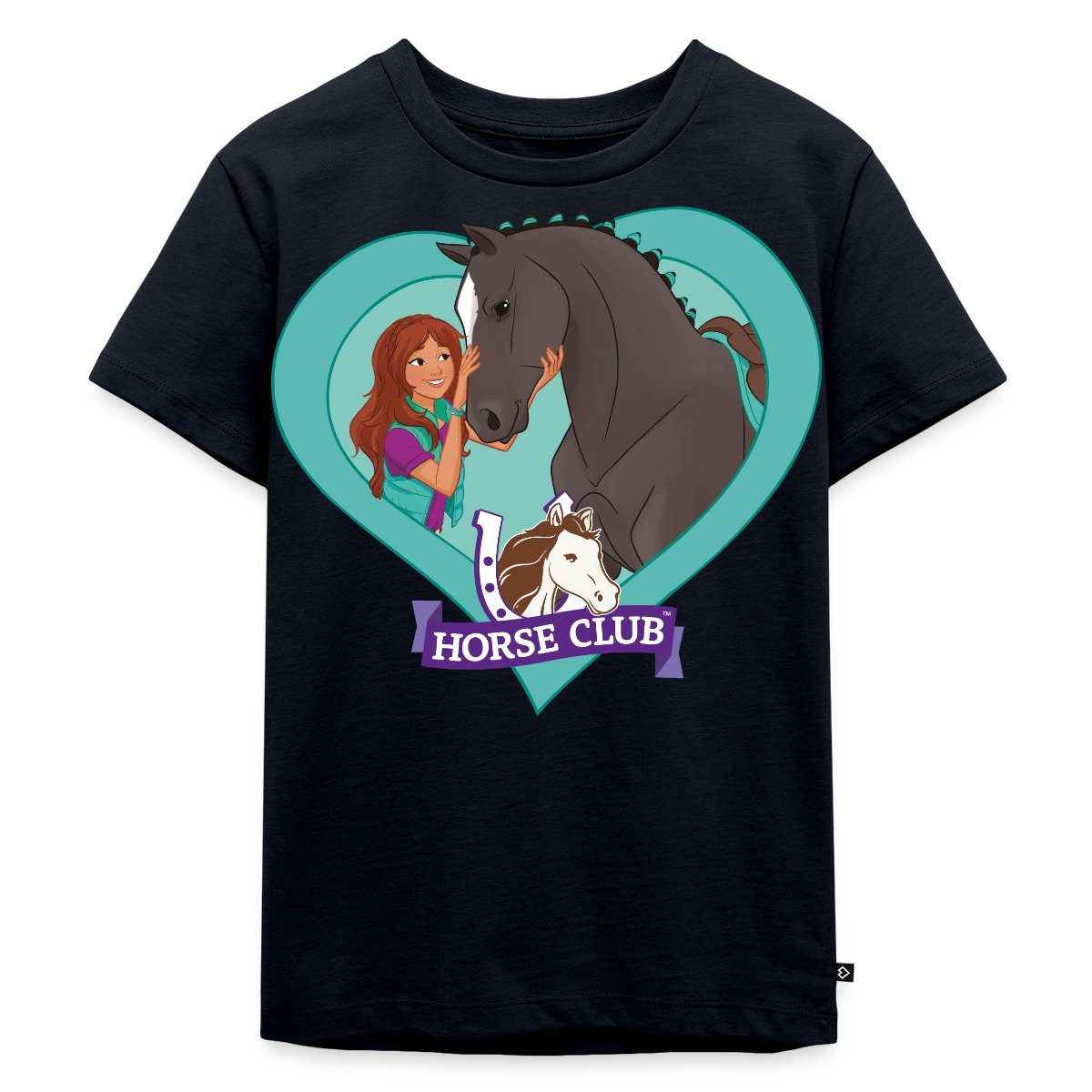 T-Shirt Schleich Horse Club Lisa & Storm Herzmotiv Kinder Premium T-Shirt