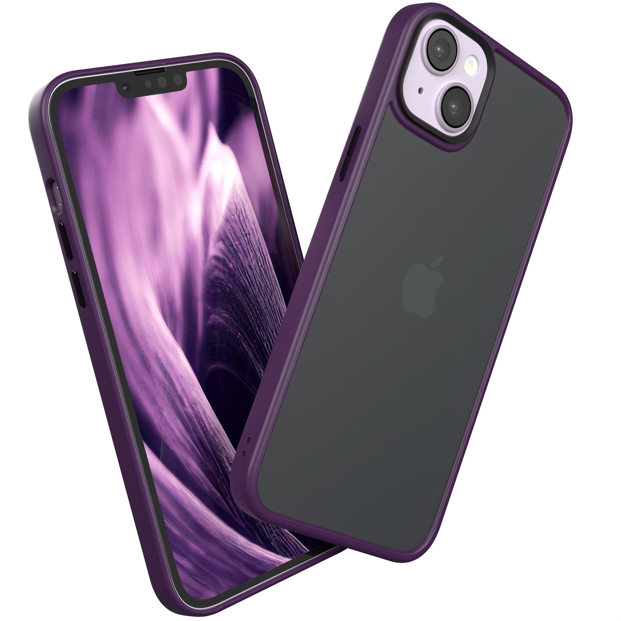 EAZY CASE Handyhülle Outdoor Case für Apple iPhone 14 Plus 6,7 Zoll, Hybrid Case mit Aufprallschutz stoßfest Hülle Outdoor Lila Violett