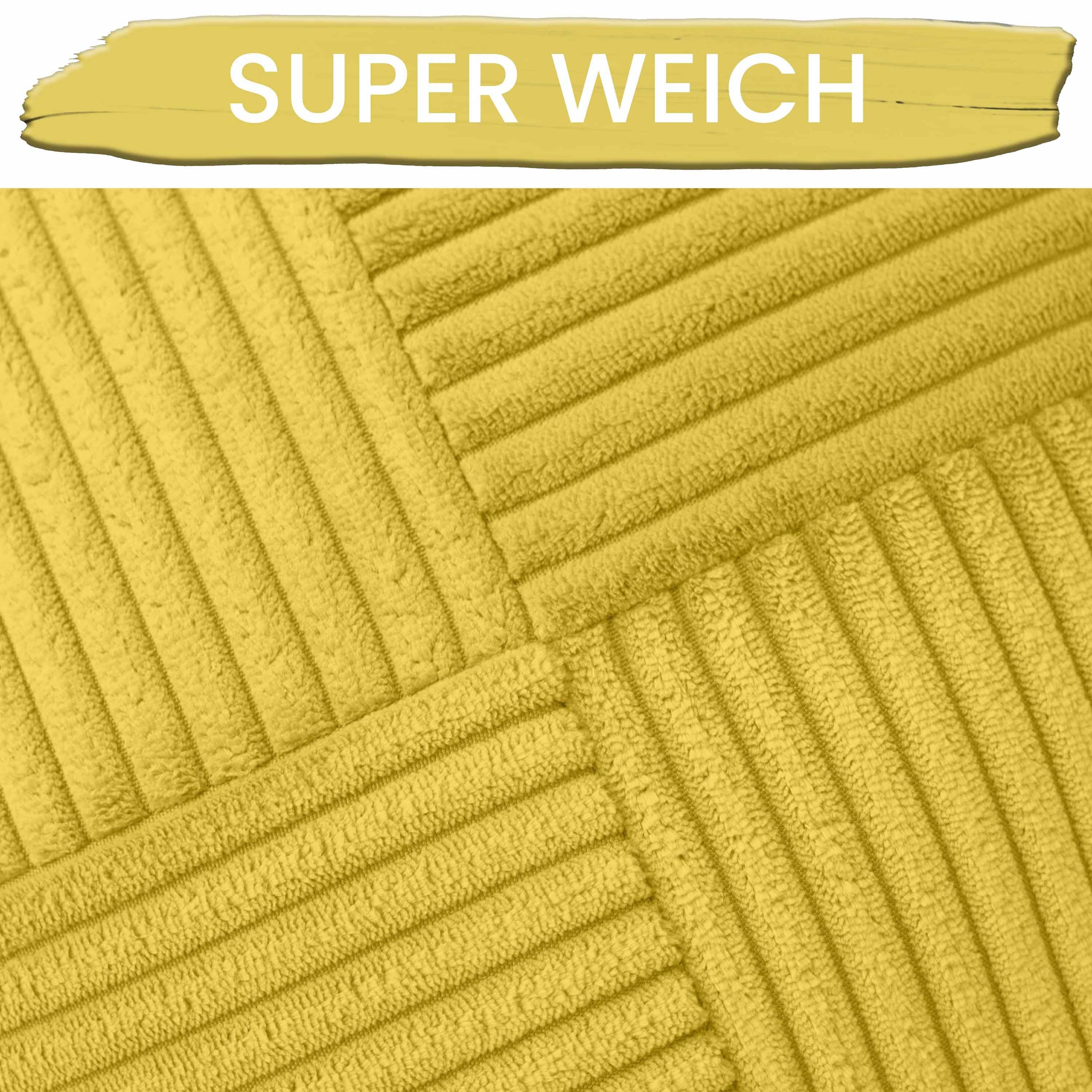Amilian Dekokissen Sofakissen 40x40 2er Set mit Füllung und Bezug - Cord-Optik, Reißverschluss, formstabil, 2 Stück