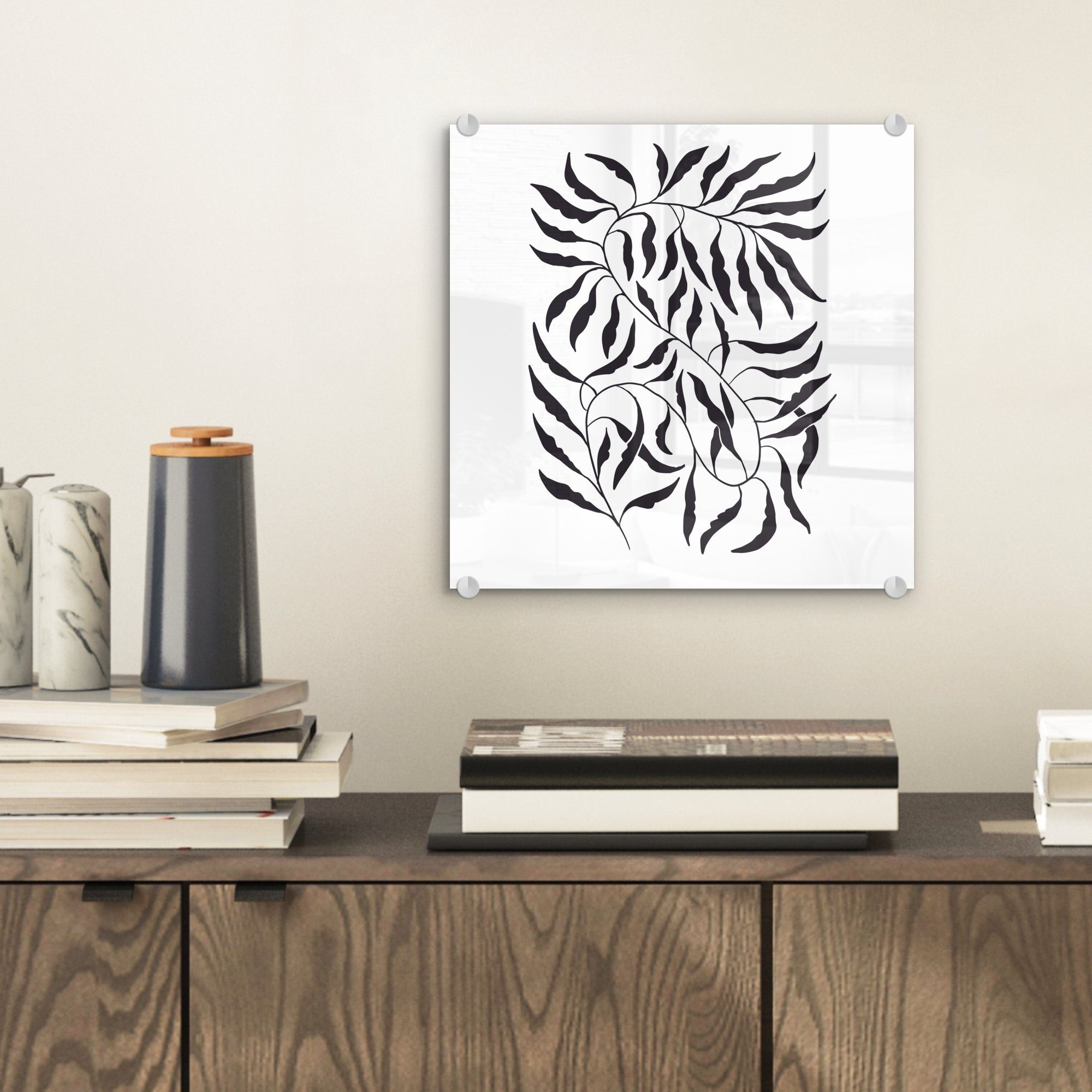 MuchoWow Acrylglasbild Blätter - Pflanzen - günstig online kaufen