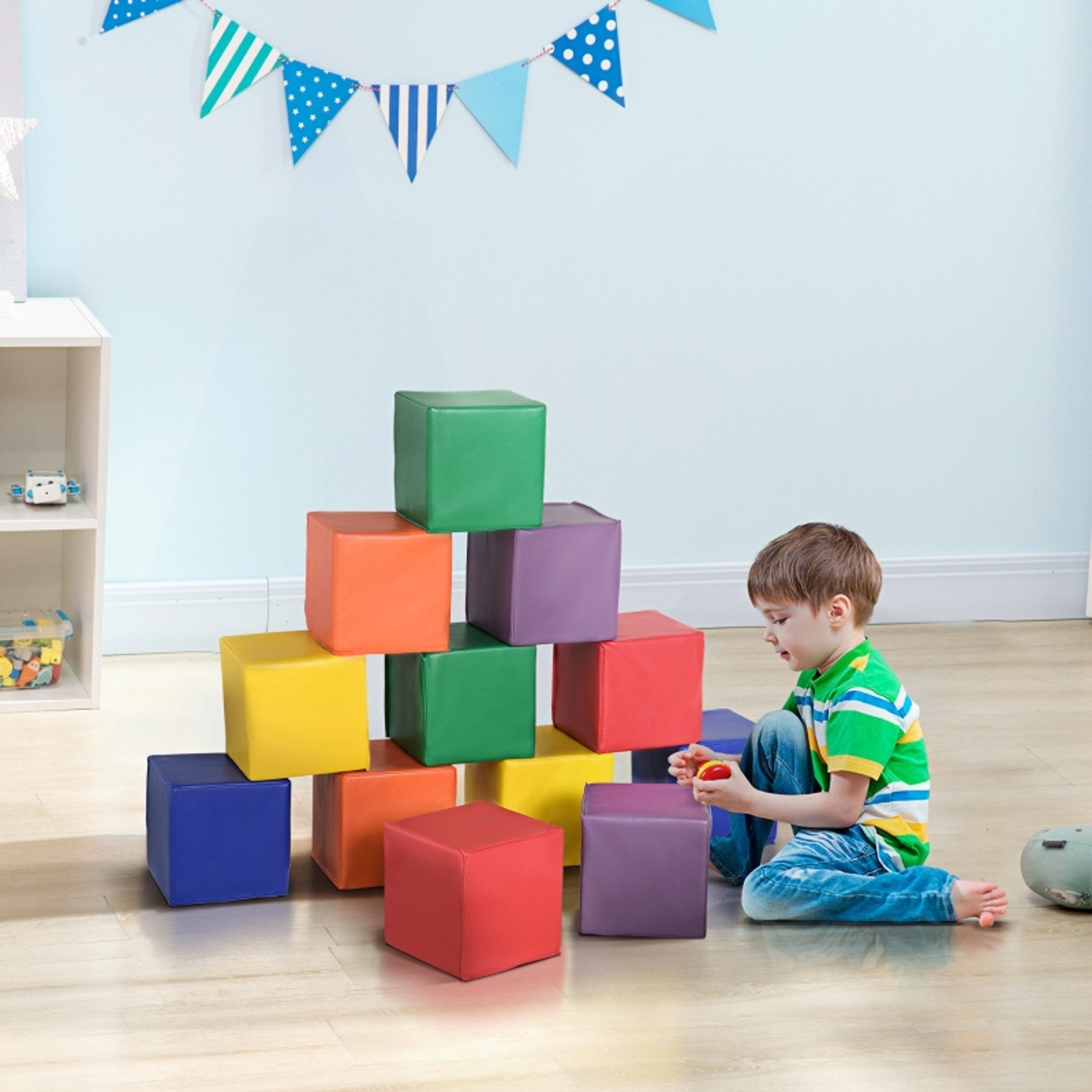 12 TLG. Schaumstoff Bausteine Kinder Softbausteine Riesenbausteine Spielbausteine