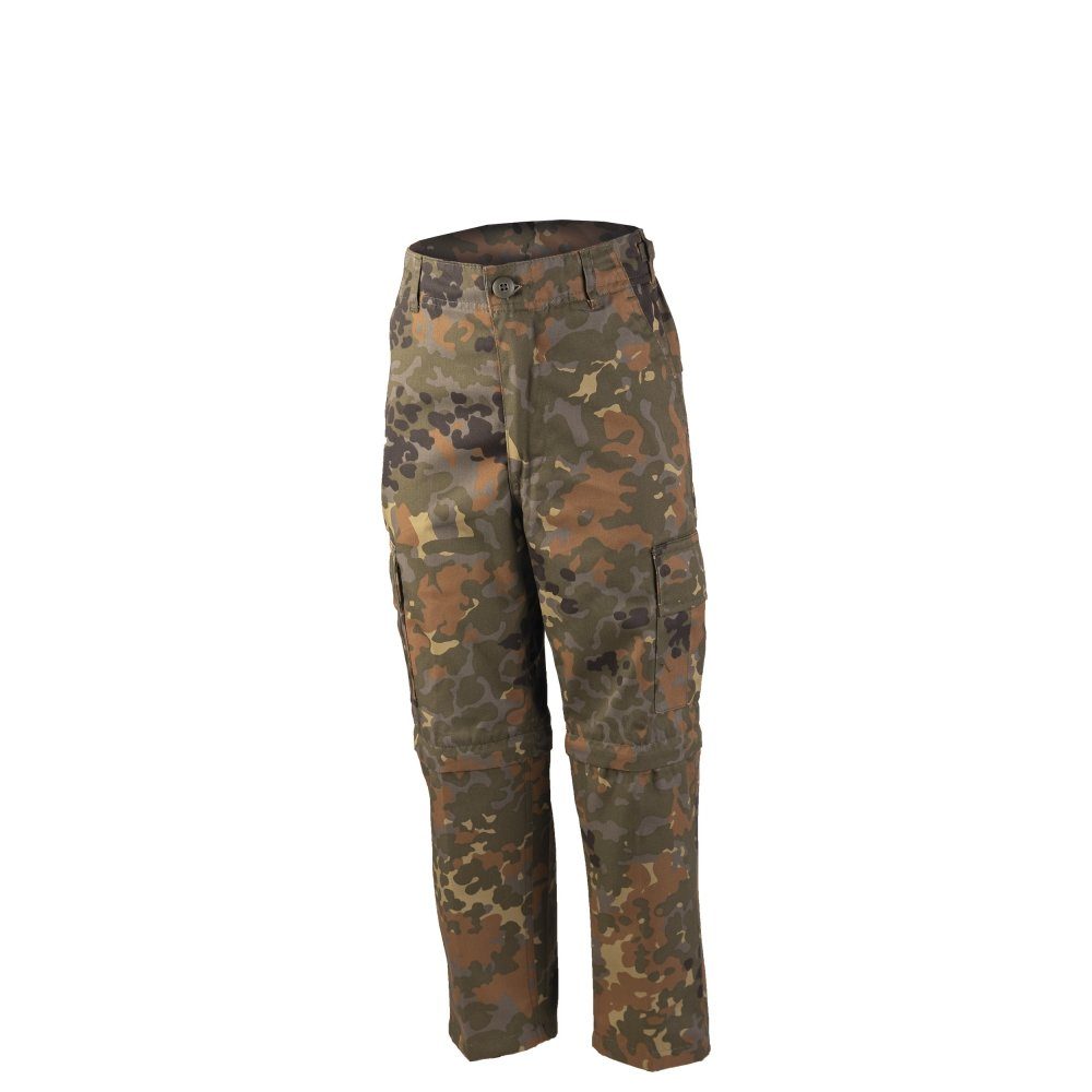 Mil-Tec Zip-off-Hose US ZIP-OFF BDU HOSE KIDS FLECKTARN - S verstärkter Gesäßbereich