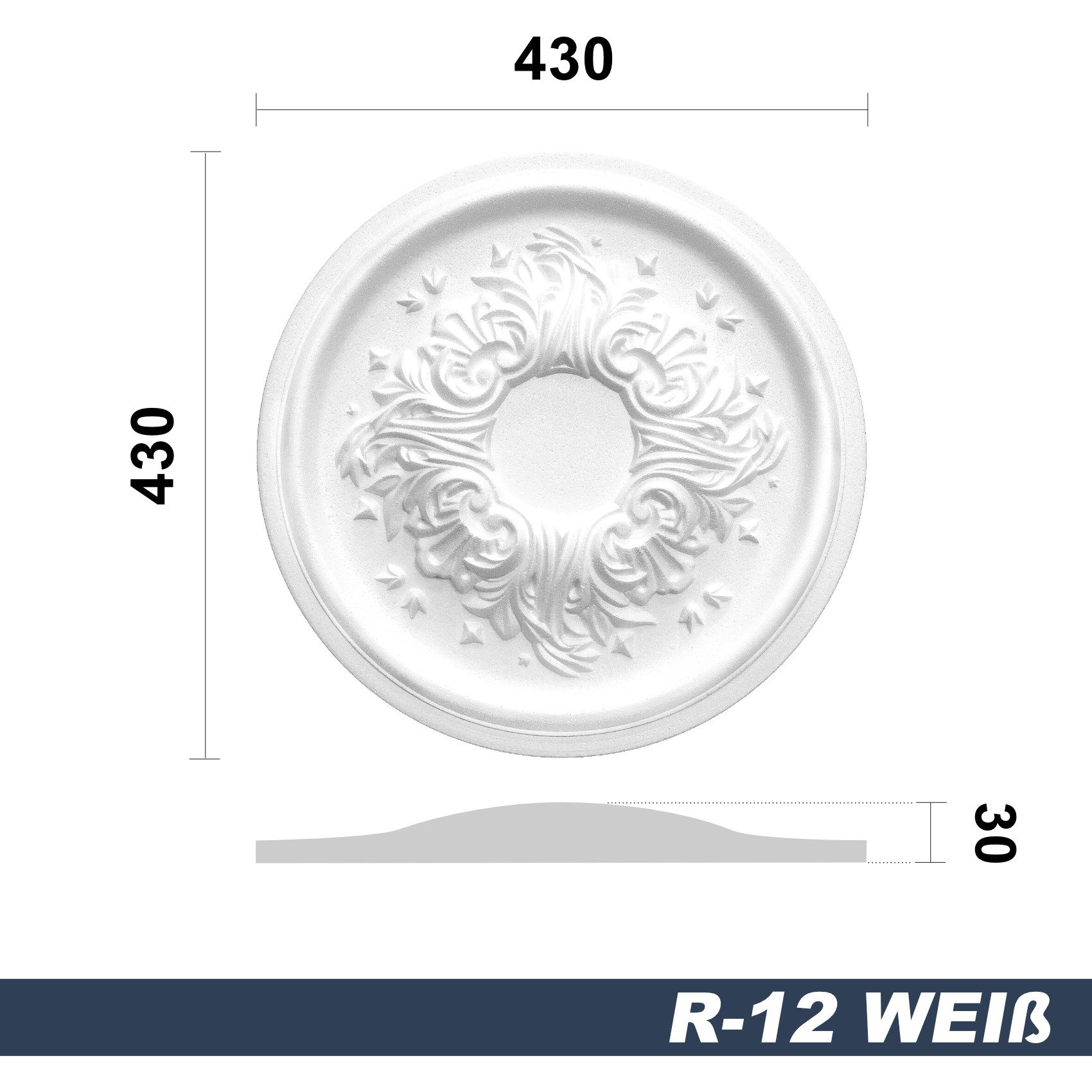 marbet design Wanddekoobjekt R-12 (Stuckrosette aus günstig online kaufen