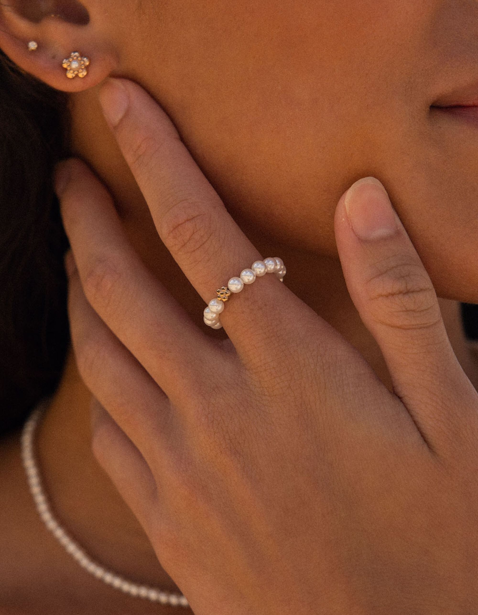 Purelei Perlenring Shiny Bloom (Ring, 1-tlg)