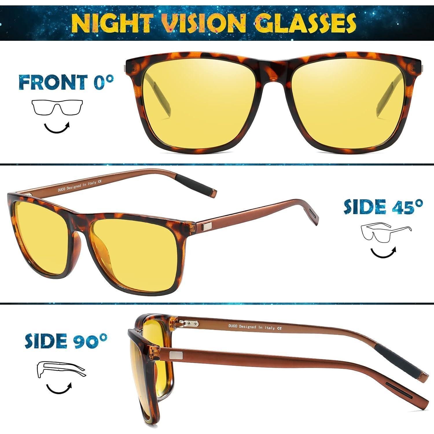 LuxusKollektion Sonnenbrille Nachtsichtbrille Autofahrer polarisierte gelbe Gläser blendfrei