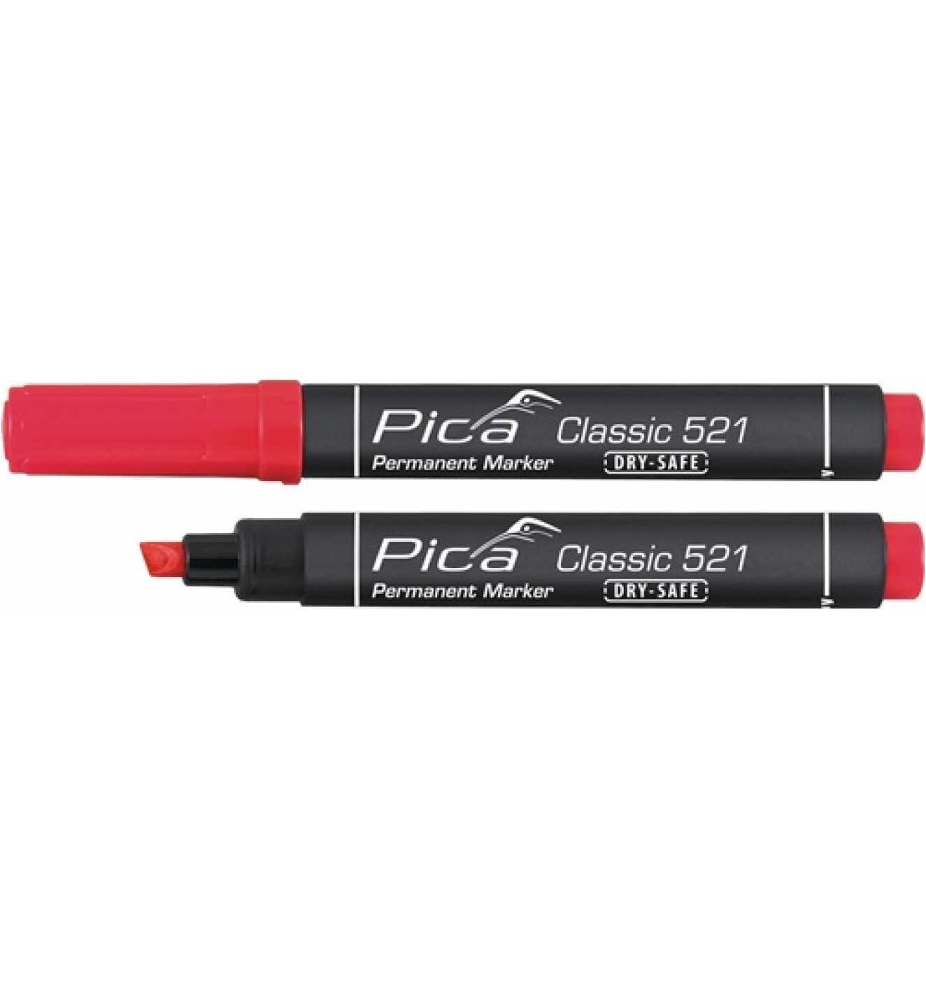 Pica-Marker Permanentmarker Classic, rot mm, Keilspitze, Strich-B.2-6