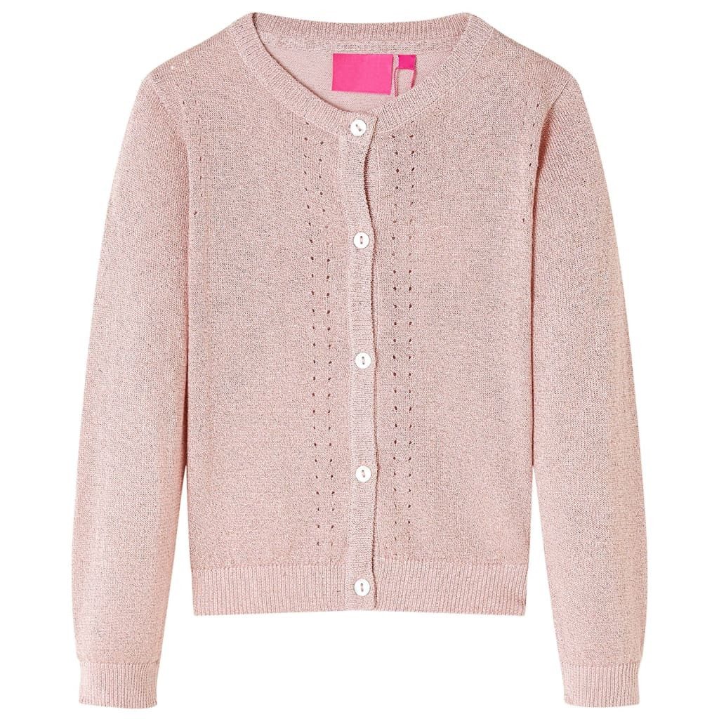 vidaXL Strickjacke Kinder-Strickjacke Zartrosa 92