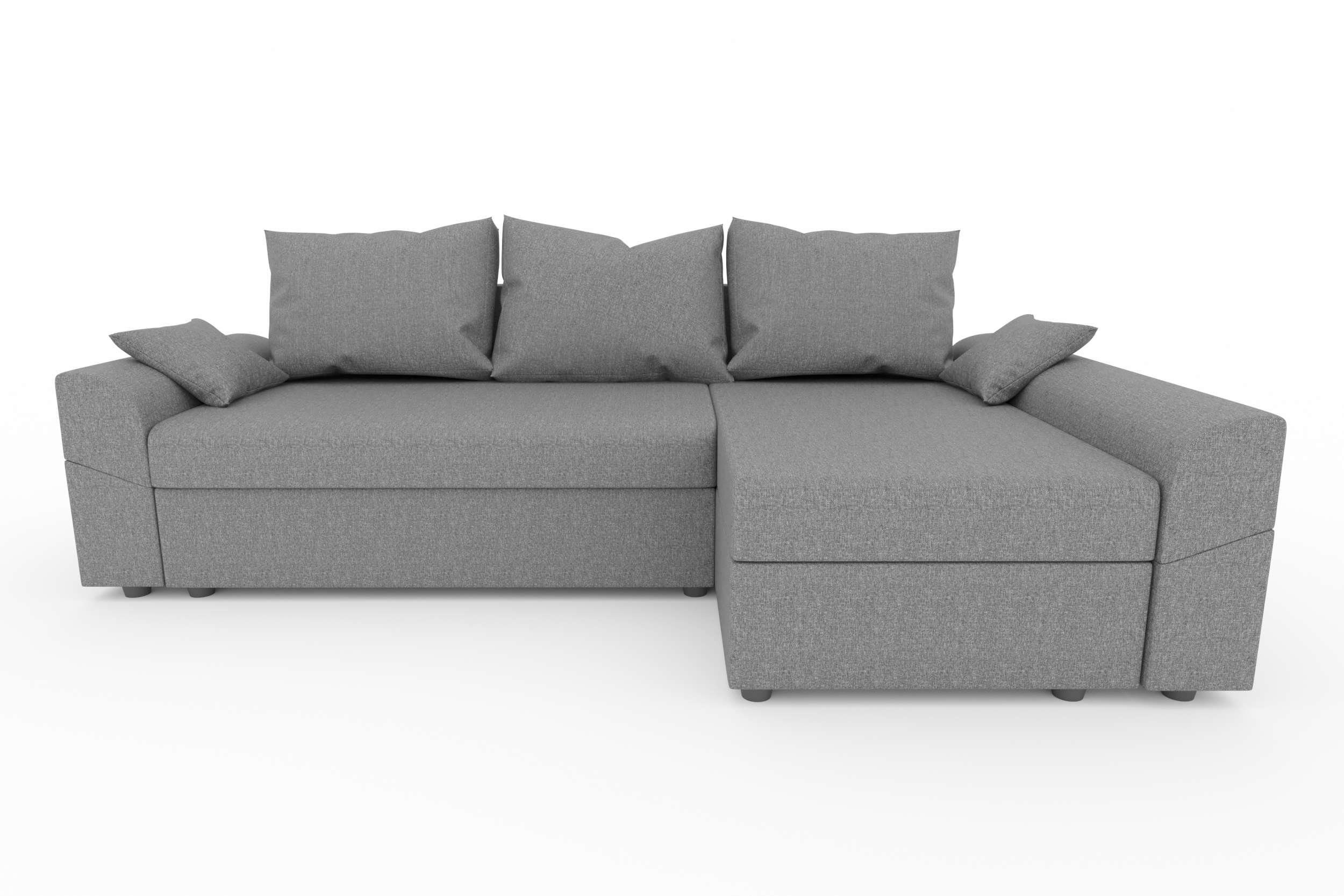 Stylefy Ecksofa Aurora, L-Form, Sitzkomfort, Design mit Bettfunktion, Eckcouch, Sofa, Bettkasten, Modern mit