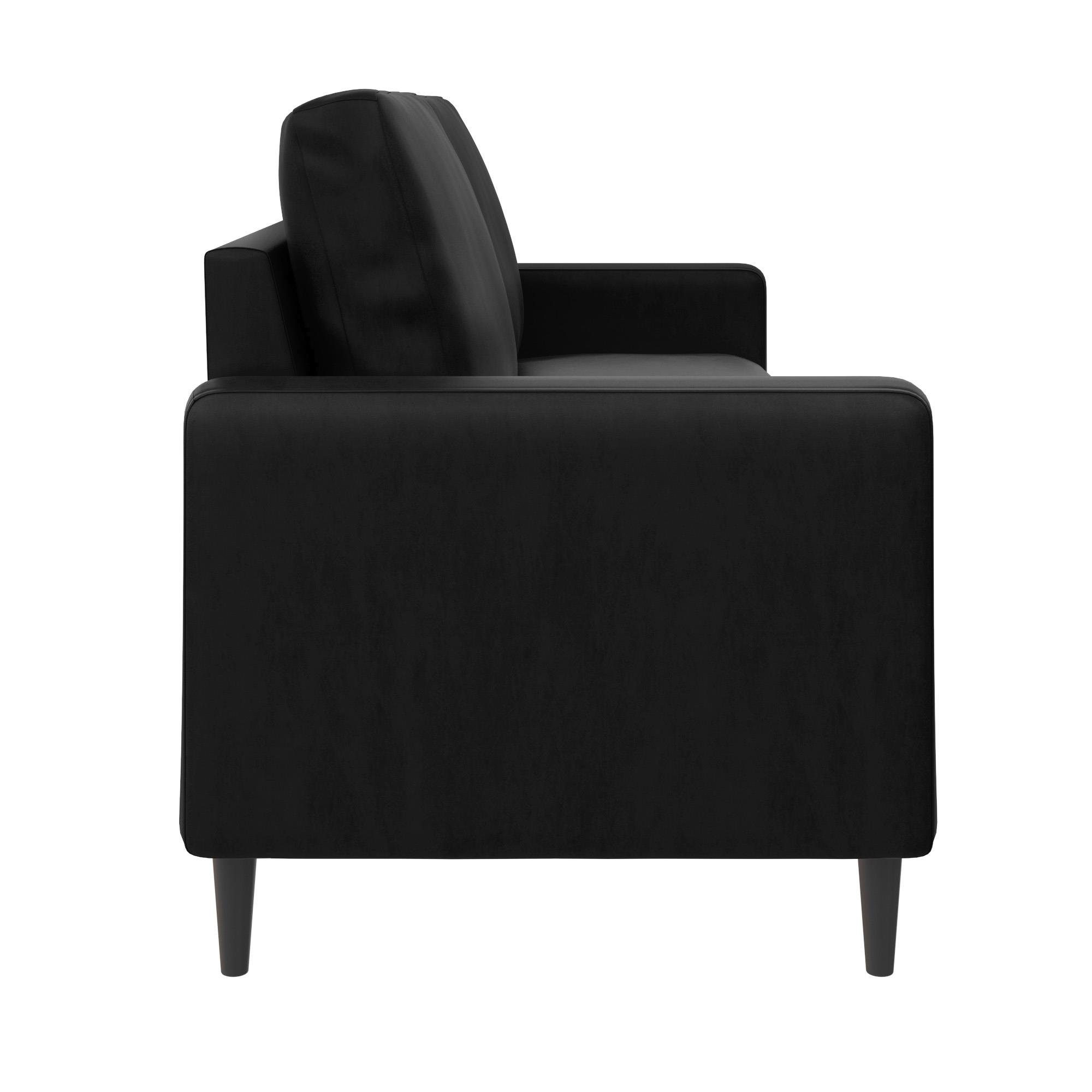 Bezug Couch, cm in 3-Sitzer, Länge Wainwright, schwarz Lederoptik, Sofa 183 loft24