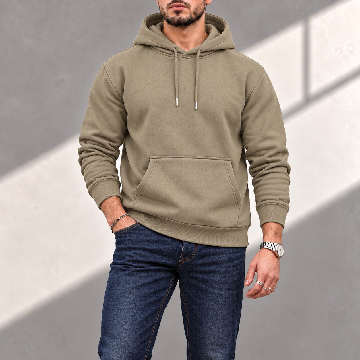 S&S Kapuzensweatshirt Hoodie Herren Kapuzenpullover Moderne Sweatshirt Baumwollmischung (Packung, 1-tlg) Fleece Pullover Hoody – Bild 5 von 5