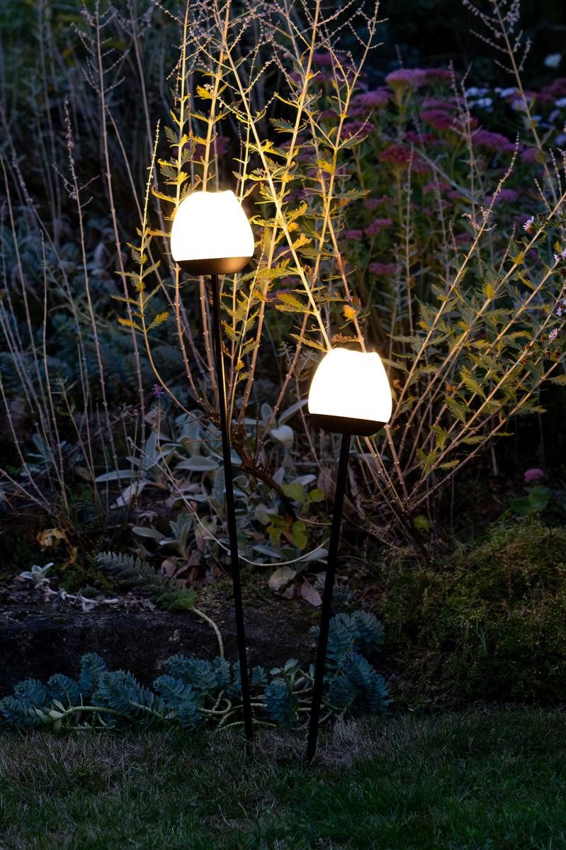 lumix LED Solarleuchte LUMIX Solar Flower Rosy, Farbwechsel, LED, Farbwechsel, Kaltweiß, Warmweiß, Solarlampe mit innenliegendem Solarpanel