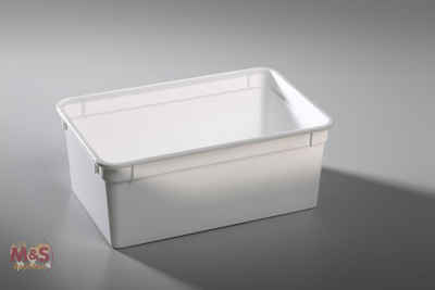 M&S Reptilien Terrarium Kunststoffbox weiß, klein (18x12x7,5 cm) OHNE Deckel