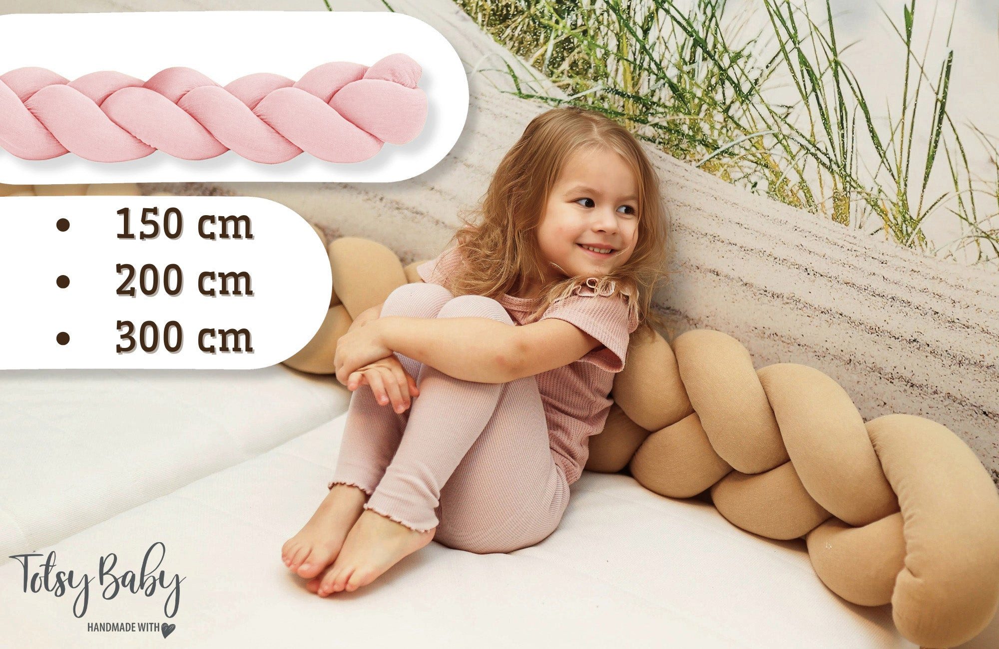 Totsy Baby Dekokissen Kuschelkissen Musselin Kinder Kissen Deko 200 cm - Fl günstig online kaufen