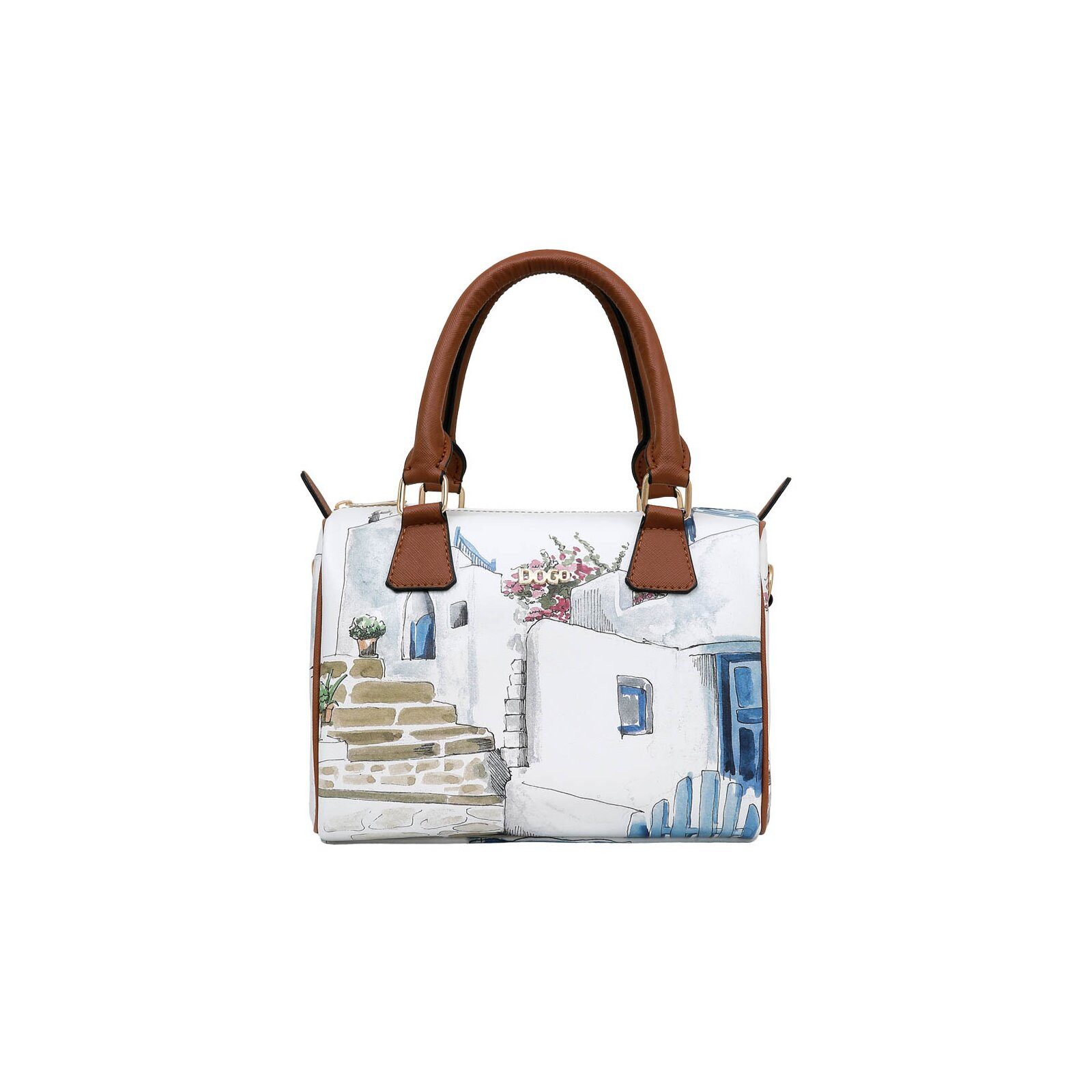 DOGO Schultertasche Clemence Umhängetasche Paperflower Schultertasche, Handgefertigt