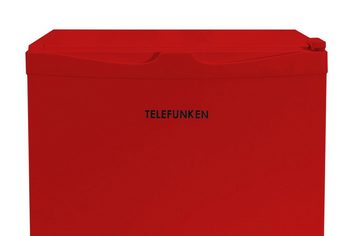 Telefunken Kühlschrank CF-33-101-R, 82.1 cm hoch, 48 cm breit, Tischkühlschrank mit Eiswürfelfach, 89 L Gesamt-Nutzinhalt