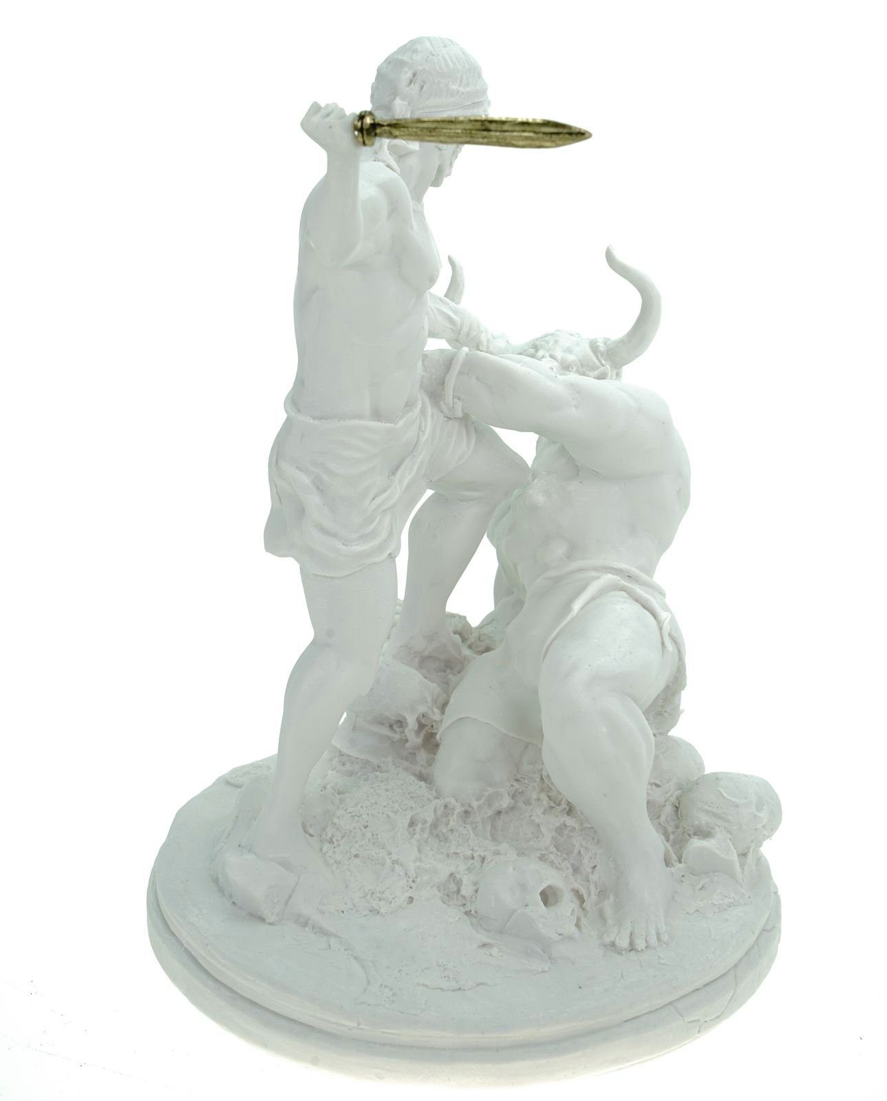 Dekofigur 29 dem Theseus Kampf Schatzkiste mit im Minotaurus Kremers Alabaster cm Figur