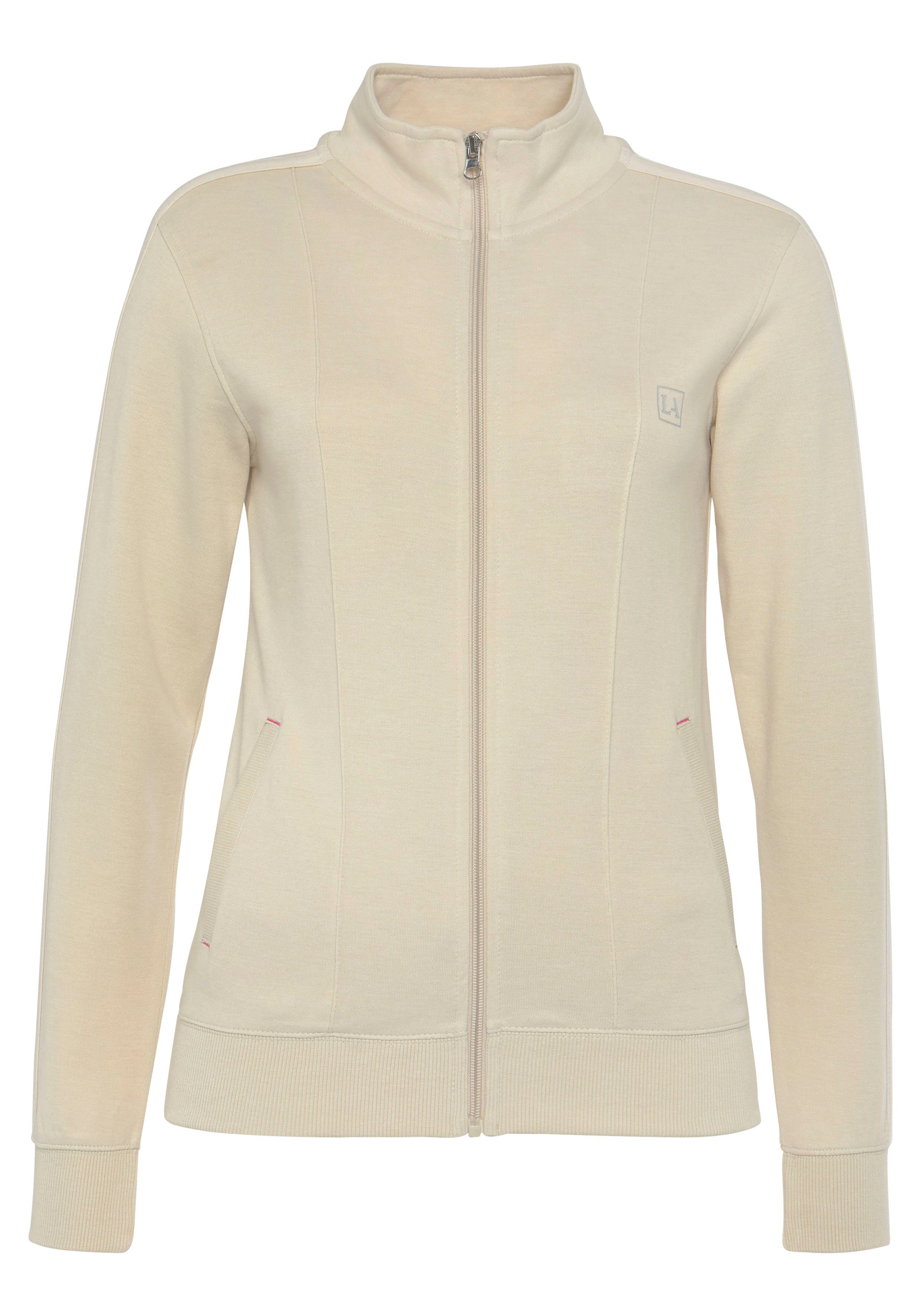 LASCANA ACTIVE Sweatjacke, mit kontrastierendem Einsatz günstig online kaufen