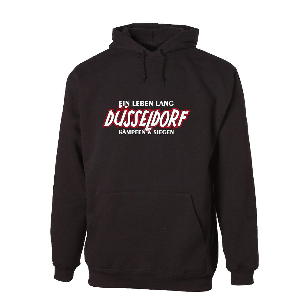 G-graphics Hoodie Ein Leben lang – DÜSSELDORF – kämpfen & siegen Unisex Pullover mit einem Motiv für den echten Fan