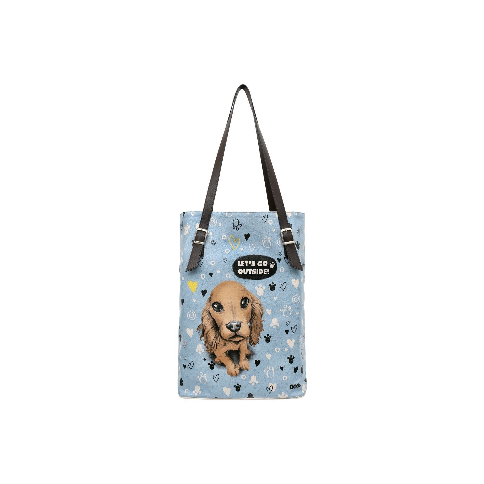 DOGO Umhängetasche Tall Bag Damen Schultertasche Hello My Hooman Damen, Handgefertigt