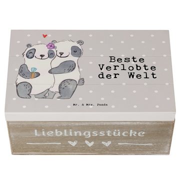 Mr. & Mrs. Panda Dekokiste Panda Beste Verlobte der Welt - Grau Pastell - Geschenk, Truhe, Dekok (1 St)