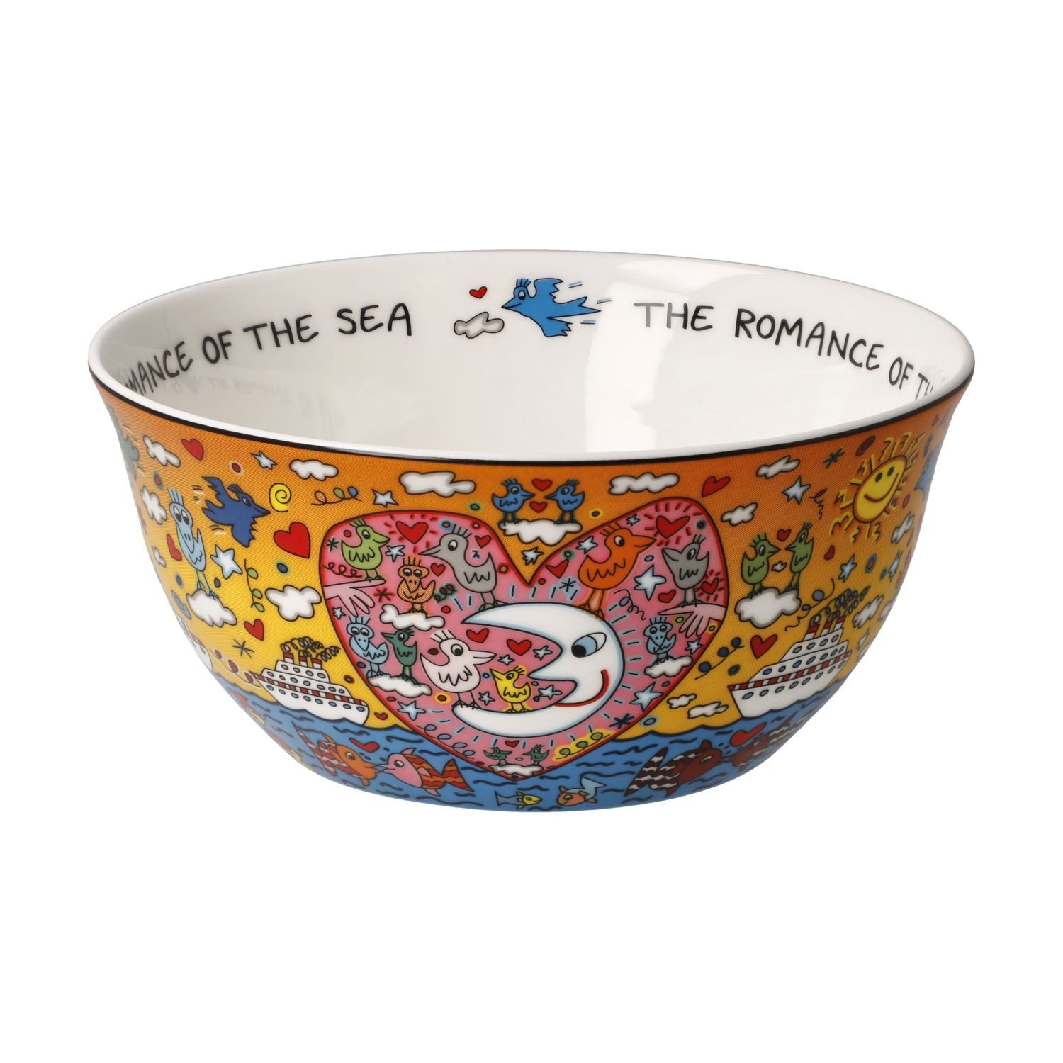Goebel Müslischüssel James Rizzi, Fine Bone China, in Geschenkbox, Bunt, The Romance of the Sea, H: 7cm