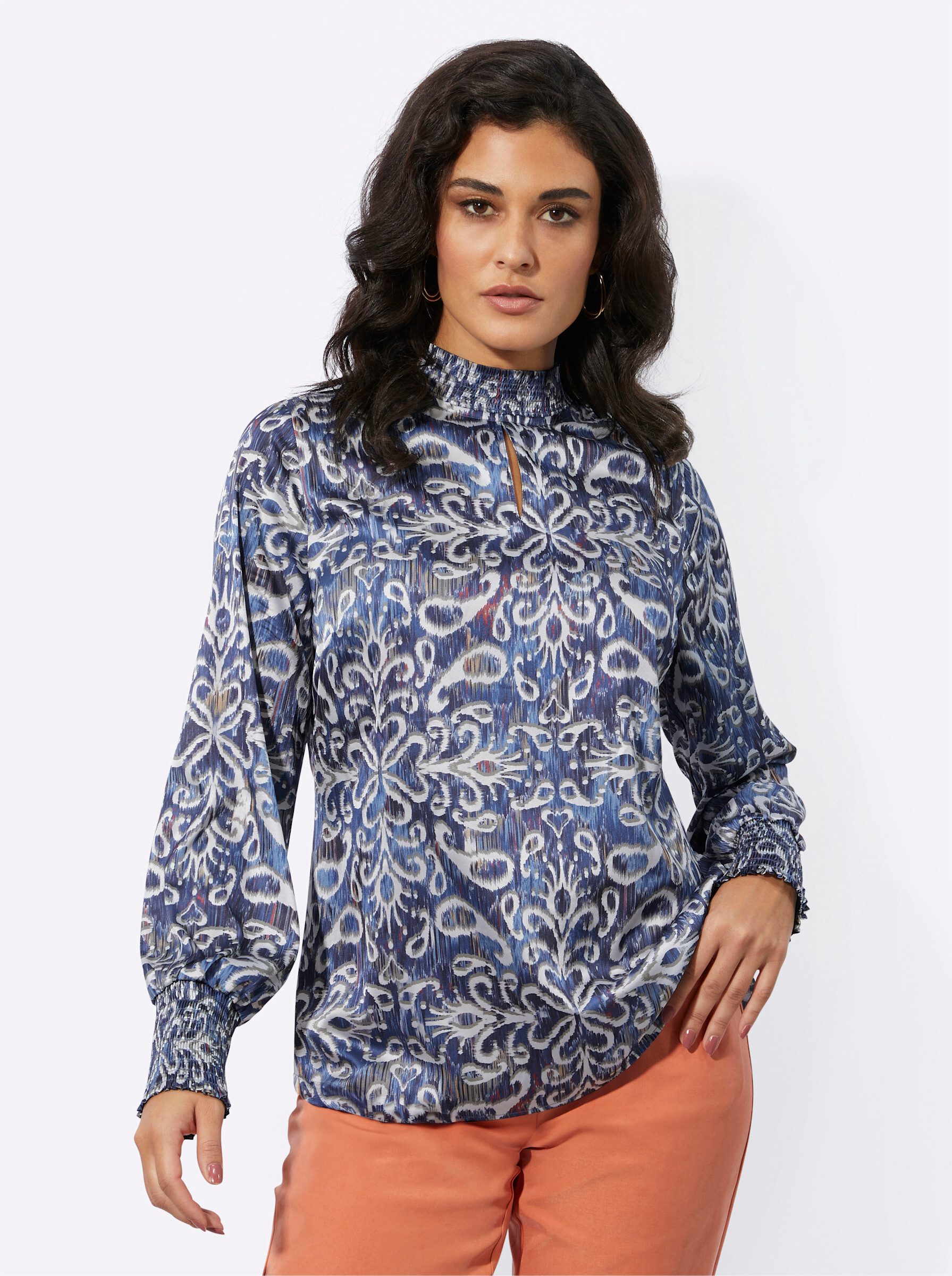 Klassische Bluse Satinbluse