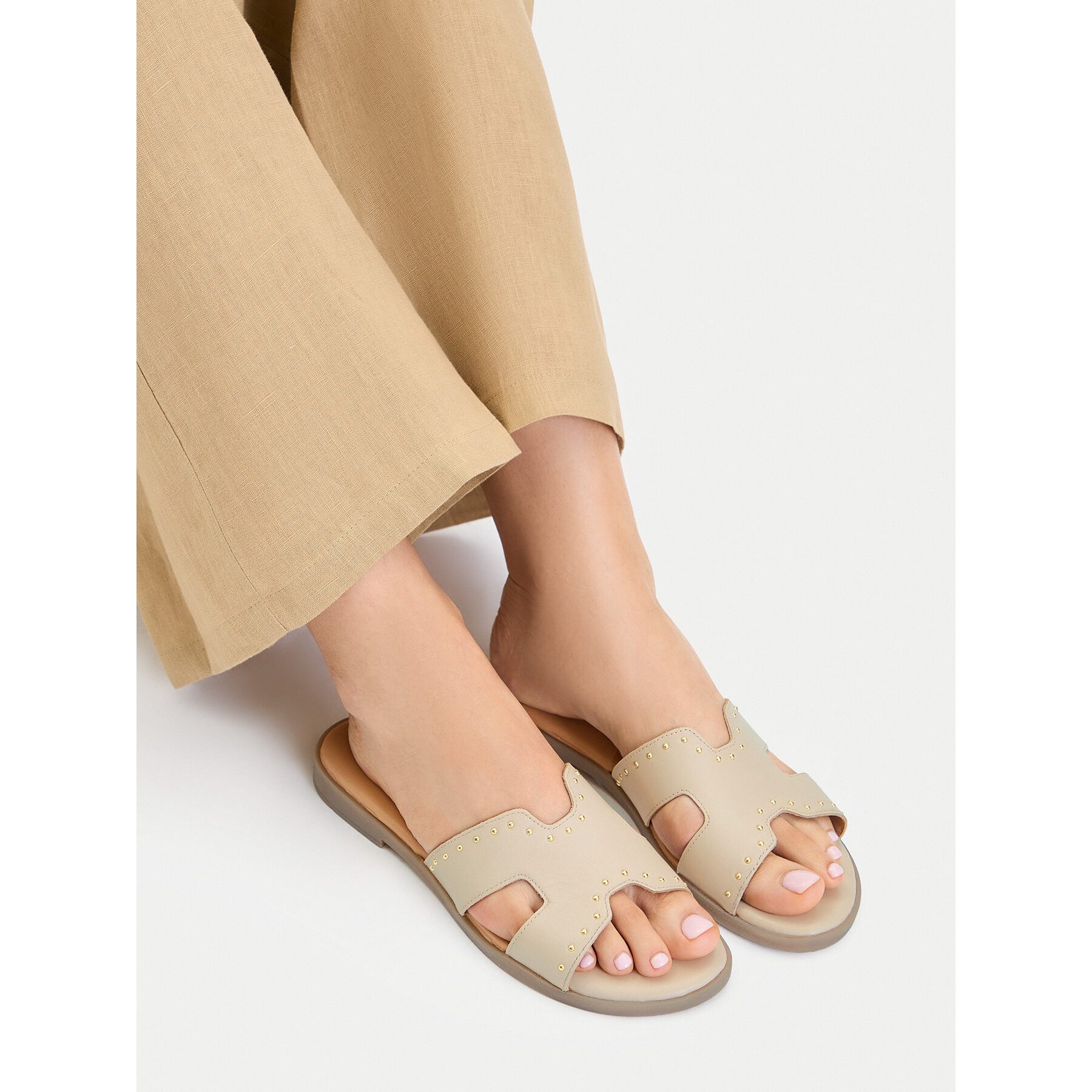 LASOCKI Lasocki Damen-Flip-Flops Beige Badepantolette