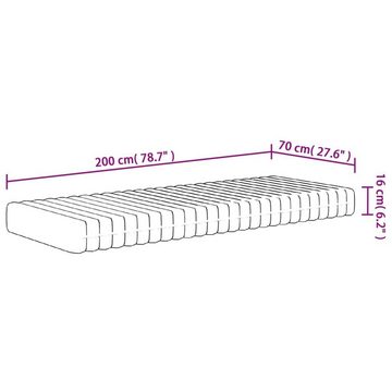 Kaltschaummatratze Matratze Schaumstoff Mittelweich 70x200 cm, vidaXL, 0 cm hoch