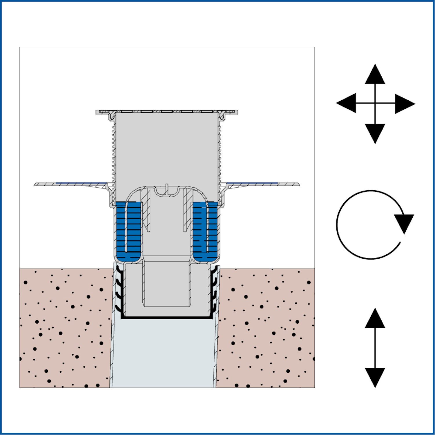 Airfit GmbH & Co. KG Siphon Profi-Plus Bodenablauf (Ablaufrost aufliegend)