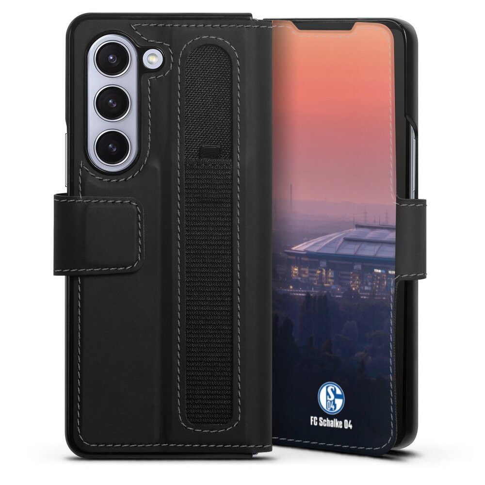 DeinDesign Handyhülle Stadion FC Schalke 04 Offizielles Lizenzprodukt Schalke 04 Stadion, Samsung Galaxy Z Fold 5 Hülle Handy Flip Case Wallet Cover