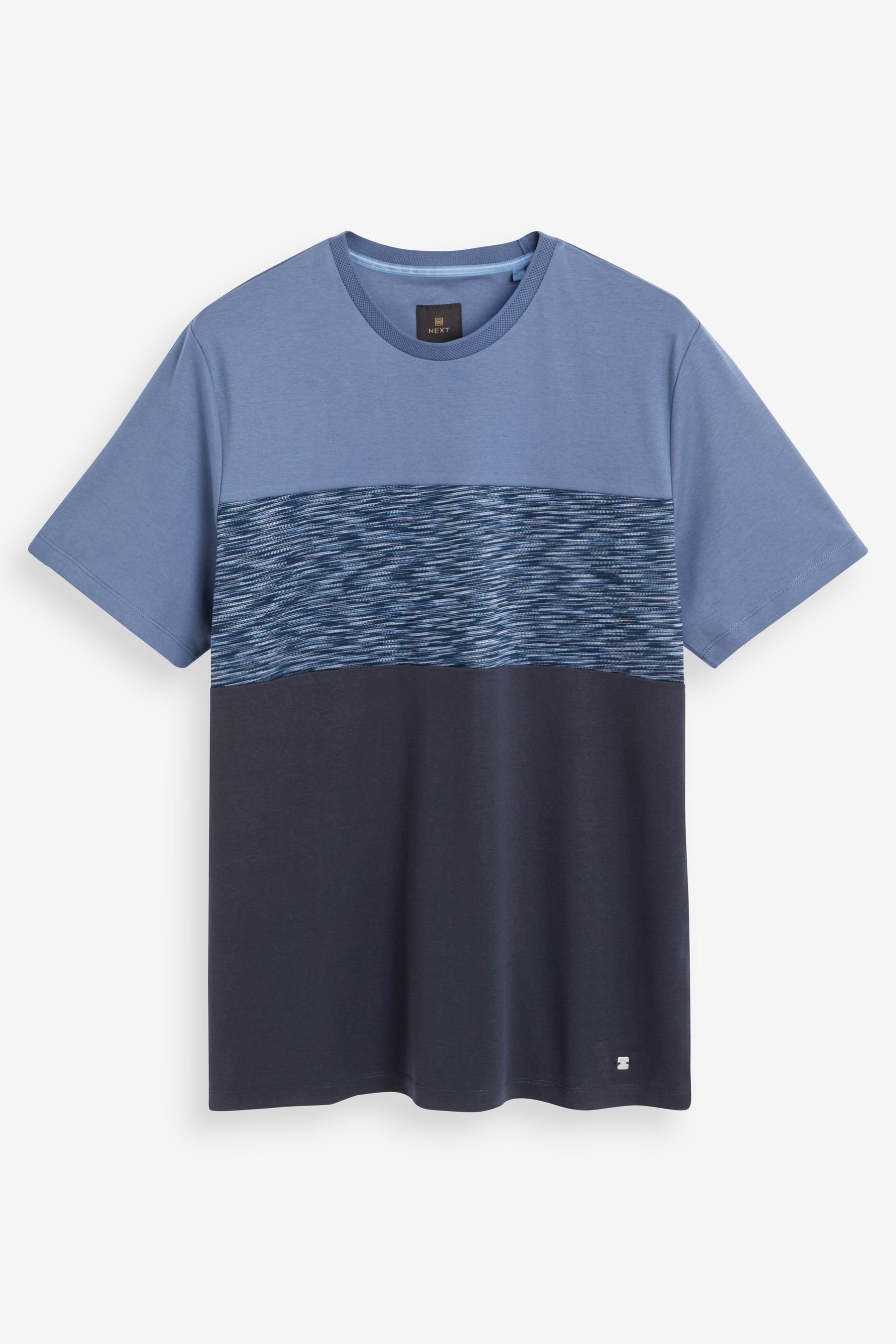 Inject Blue T-Shirt T-Shirt Next Navy Blockfarben (1-tlg) in