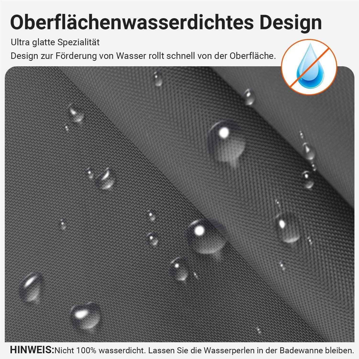 Lerores Duschvorhang Duschvorhang 240x200cm Dunkelgrau, Wasserabweisend, günstig online kaufen