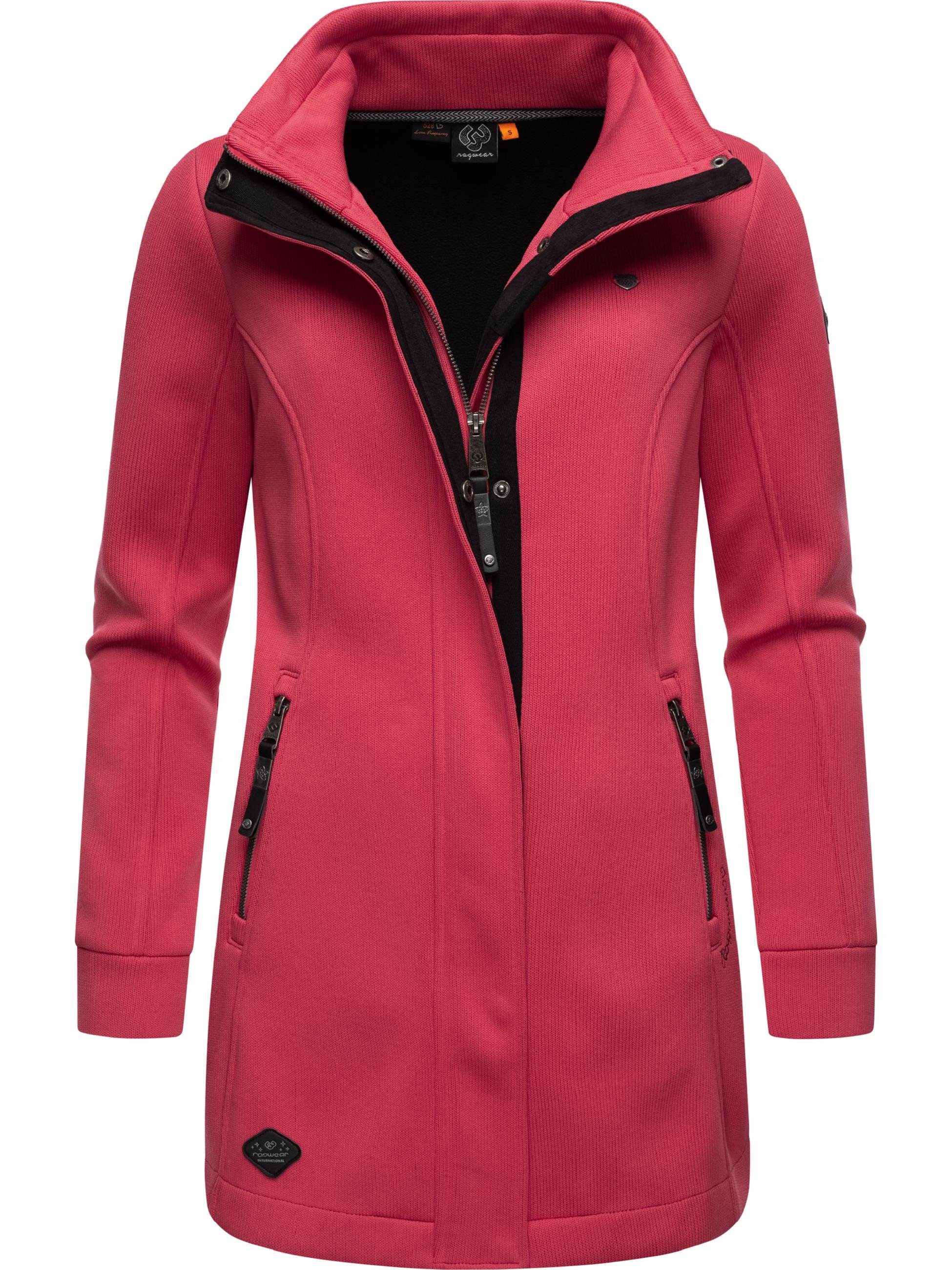 Ragwear Outdoorjacke Letrice Bonded Elegante Zip-Jacke mit hohem Kragen in Feinstrickoptik