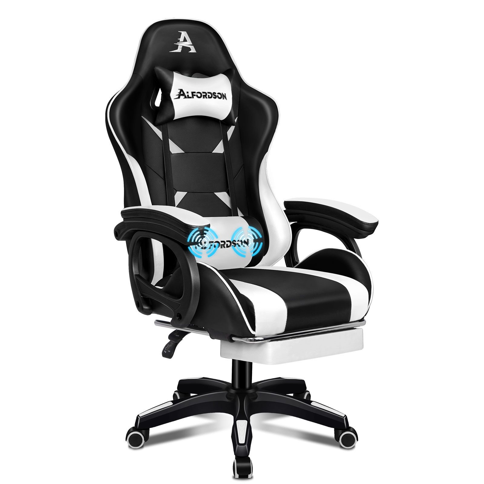 ALFORDSON Gaming-Stuhl mit Massage-Lendenkissen, X-Large, 5 Massagemodi, US günstig online kaufen