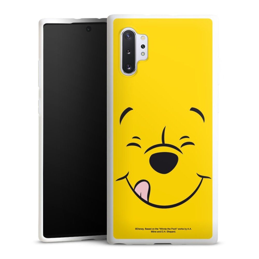 DeinDesign Handyhülle Winnie Puuh Offizielles Lizenzprodukt Disney Puuh Closeup, Samsung Galaxy Note 10 Plus Silikon Hülle Bumper Case Smartphone Cover
