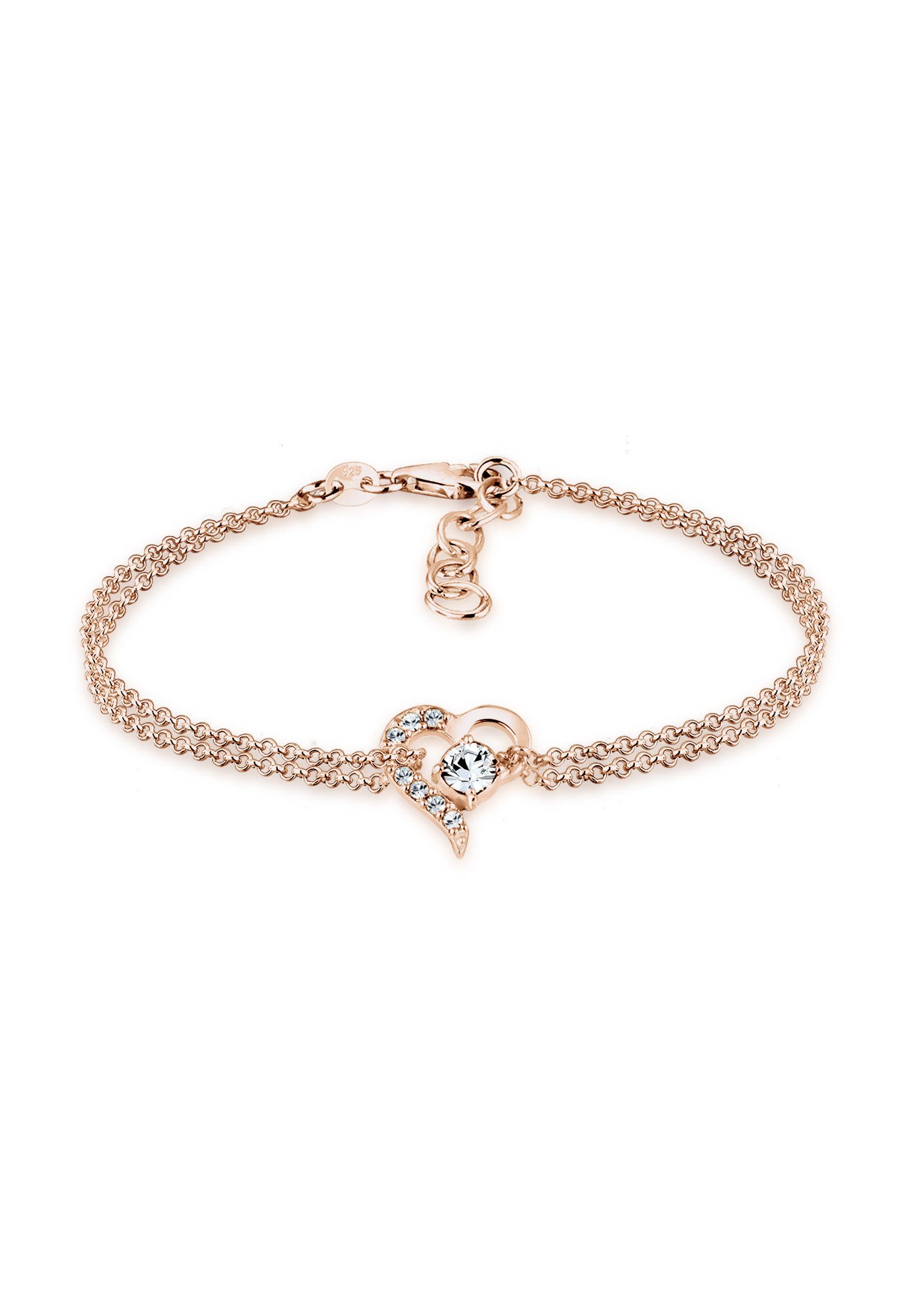 Elli Armband Herz Liebe 925 Silber, mit Kristallen von Swarovski® (kein Set günstig online kaufen