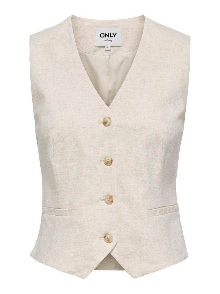 ONLY Shirtweste ONLSIESTA S/L LINEN BL VEST TLR