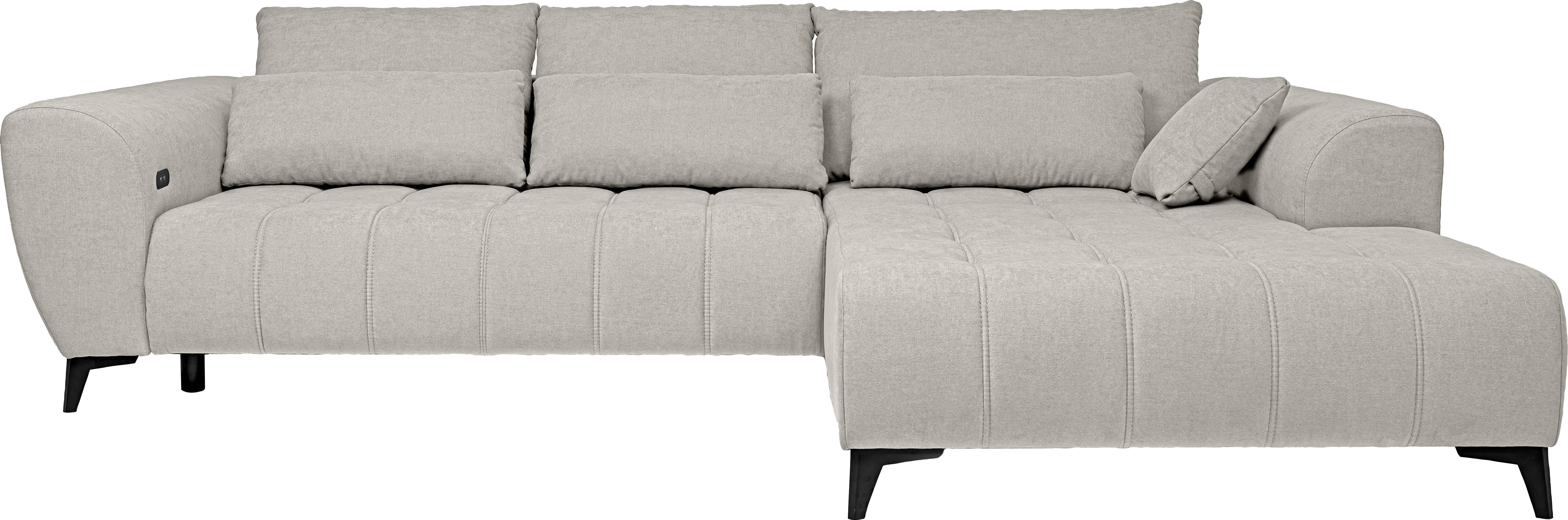 WERK2 Ecksofa Garay inkl. elektr. Sitztiefenverstellung, bodenfrei, viel Platz, Luxus-Microfaser, L-Form, XXL, elektrische Sitztiefenverstellung – Bild 2 von 5