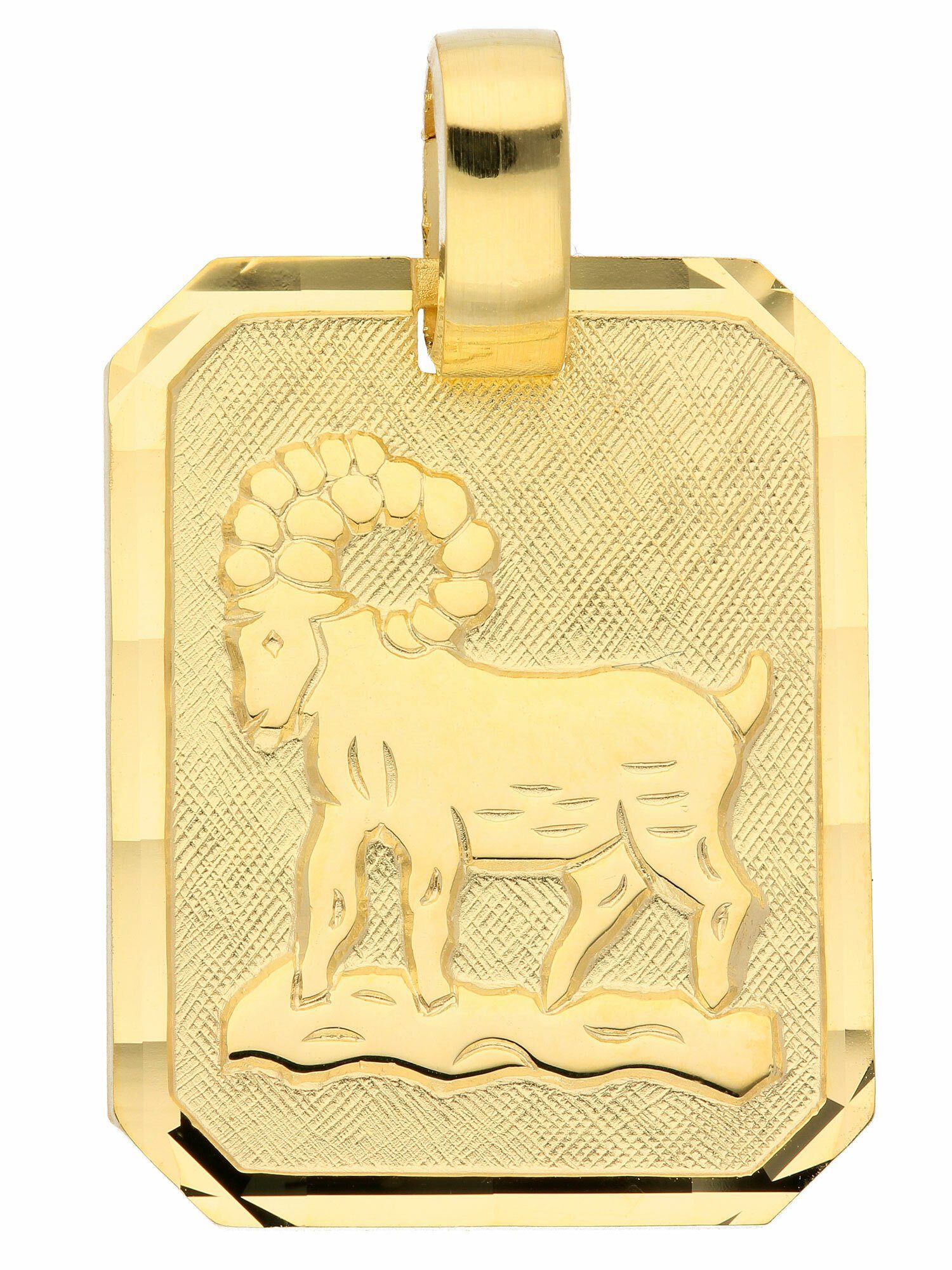 Adelia´s Kettenanhänger 333 Gold Sternzeichen Anhänger Widder, Goldschmuck  für Damen & Herren, Schmuck vom Hersteller mit 70 jähriger Tradition